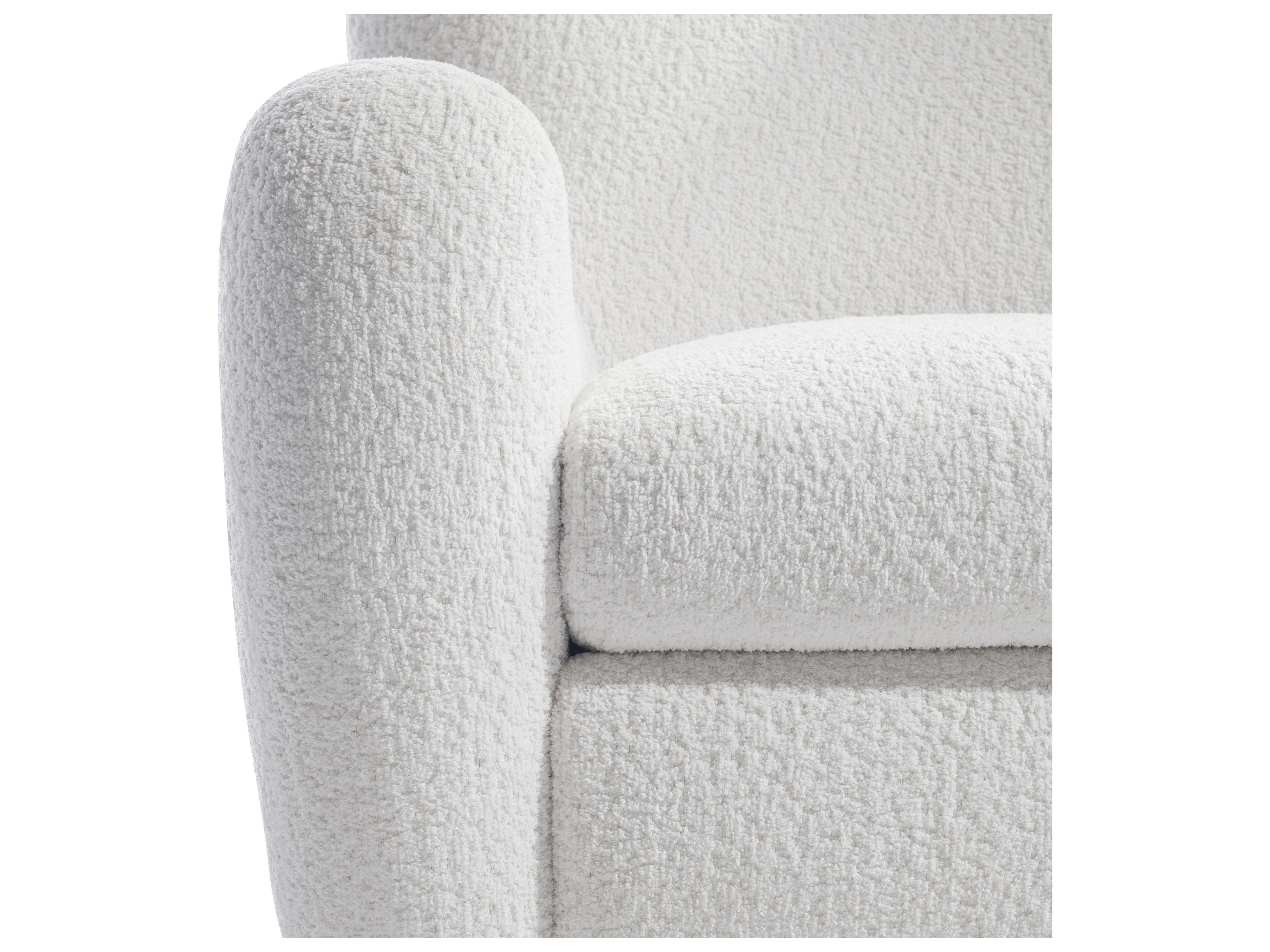 Bernhardt Silvi Swivel White Accent Chair
