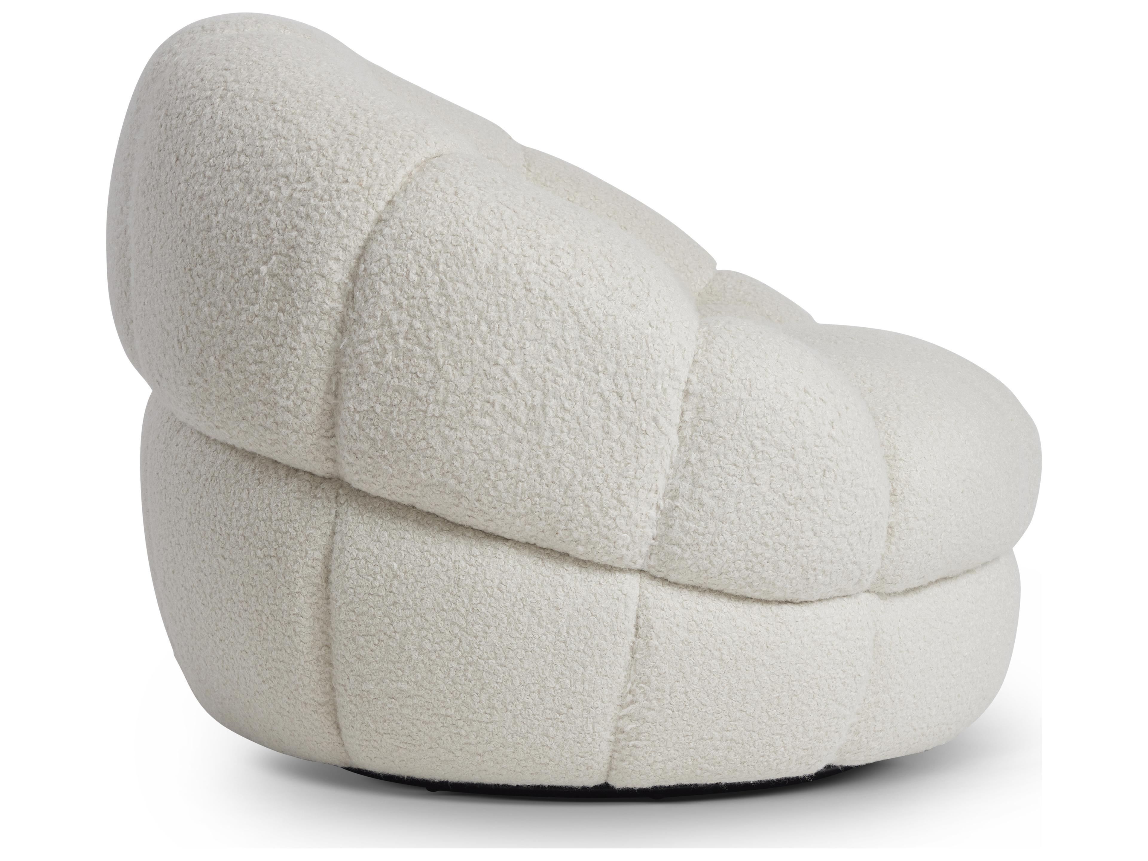 Bernhardt Coco Swivel White Accent Chair
