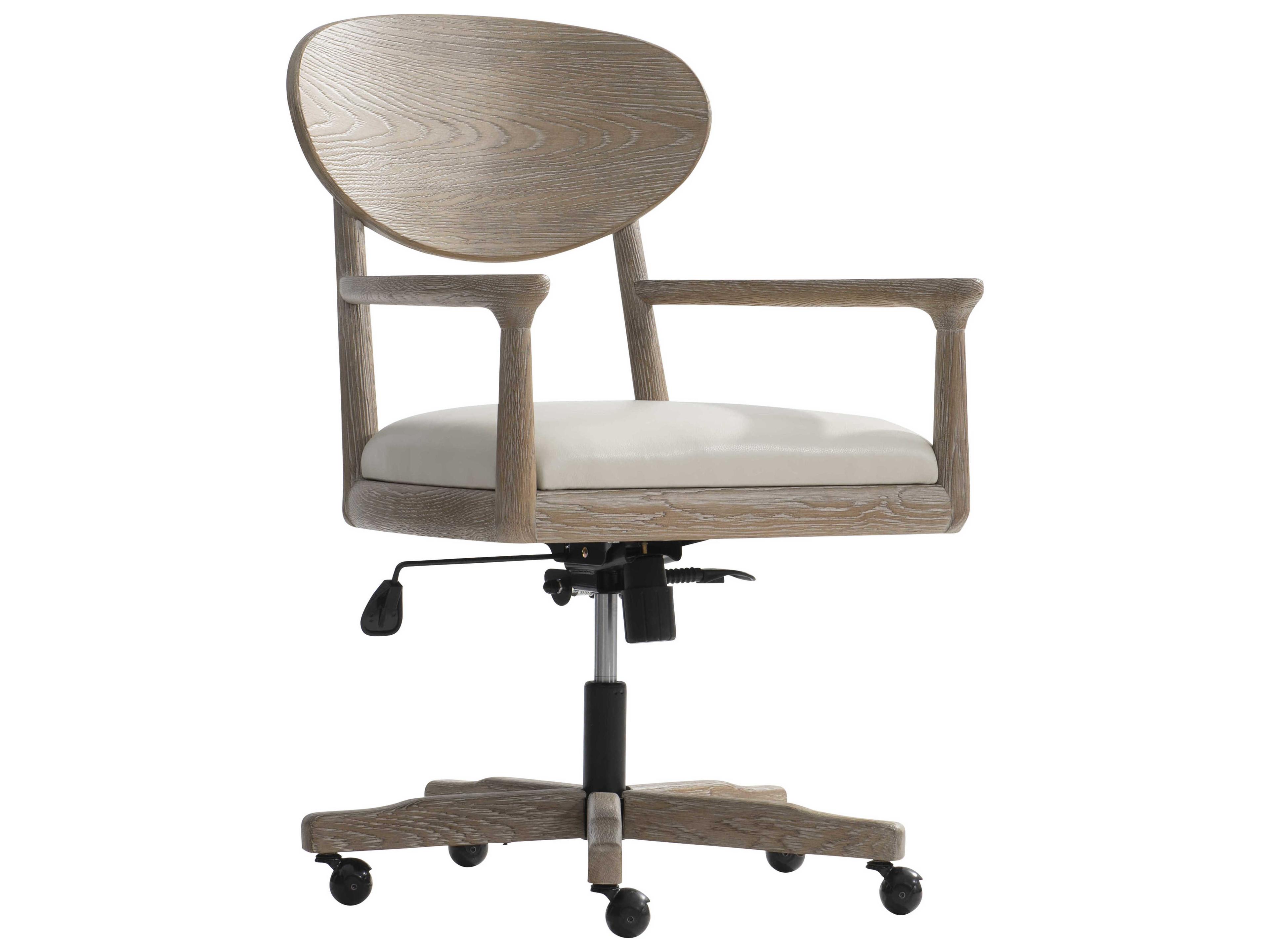 Aventura Brown Upholstered Swivel Computer Office Chair