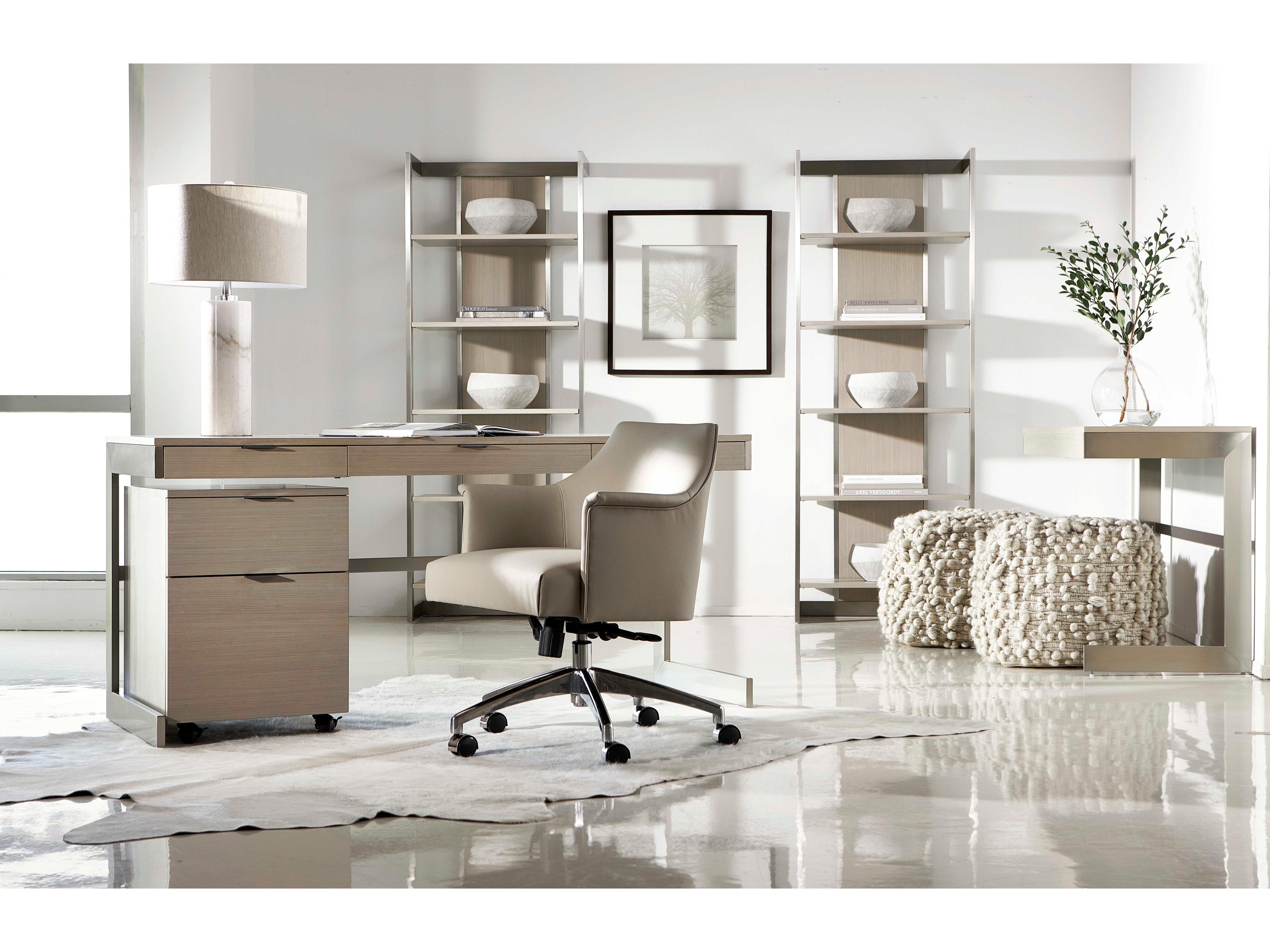 Bernhardt Axiom Linear Gray Brushed Silver File Cabinet