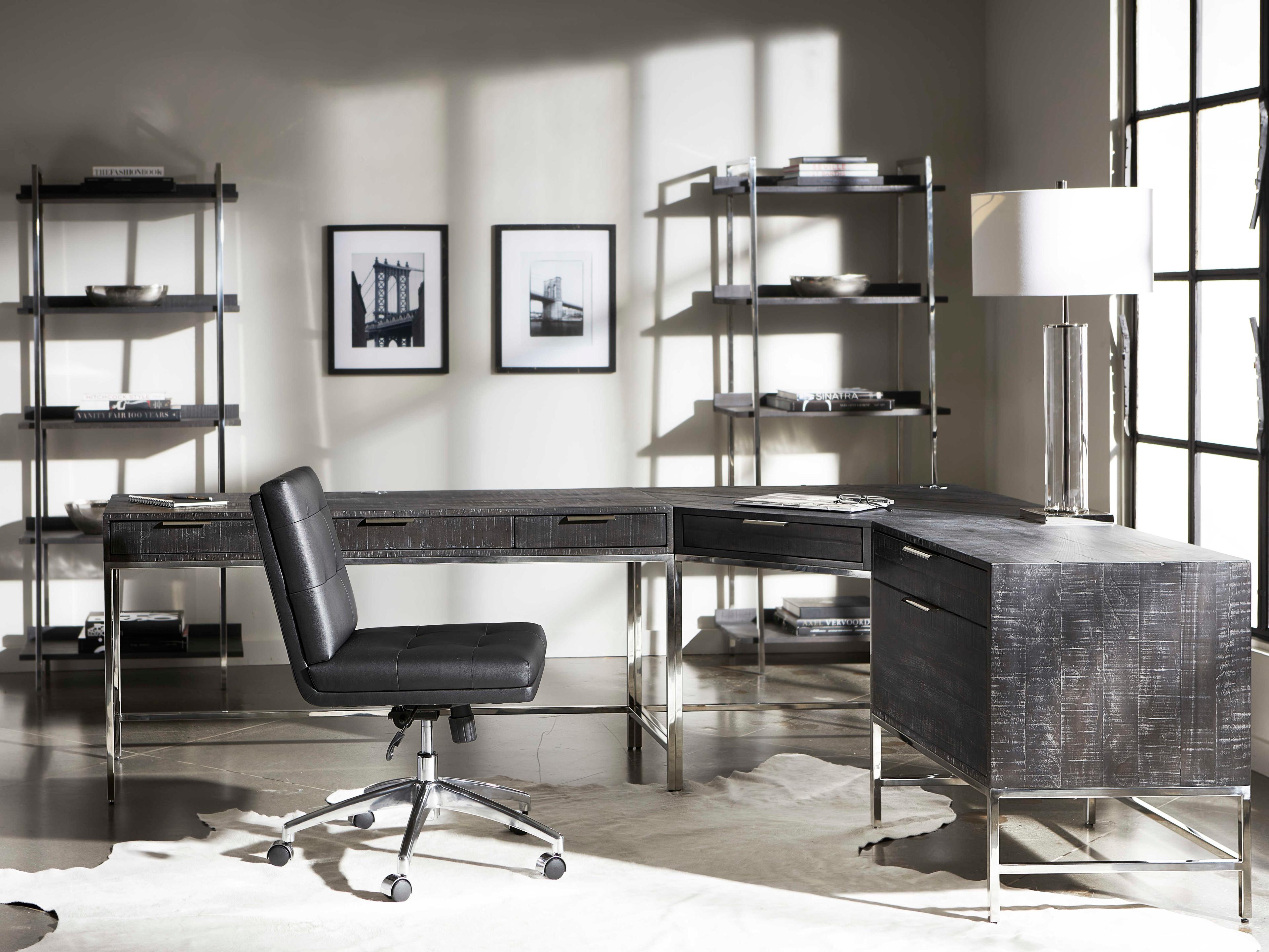 Bernhardt Logan Square Cinder Gray Mist File Cabinet