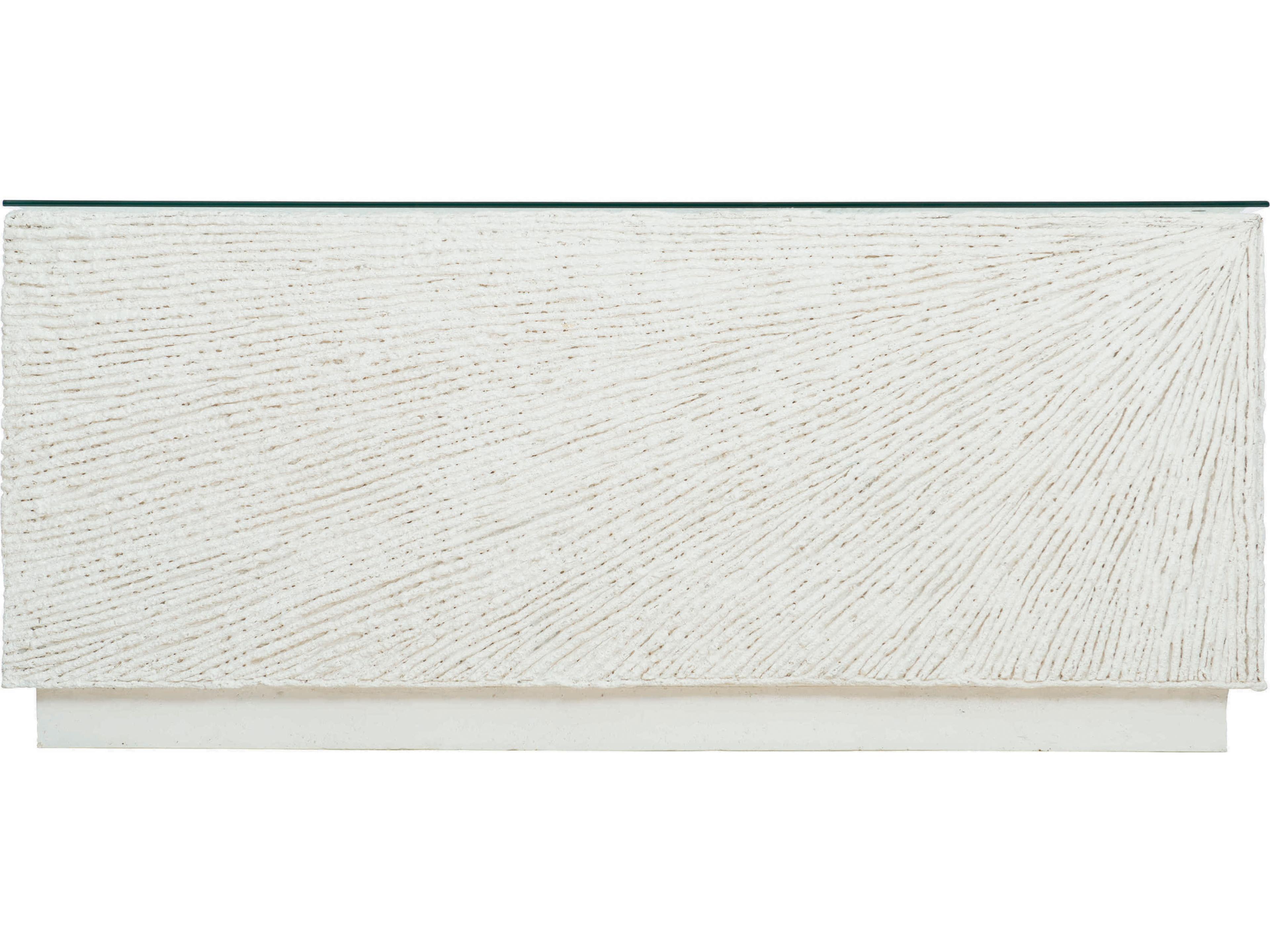 Bernhardt Exteriors Tenerife White Square Coco Twig Outdoor Coffee Table