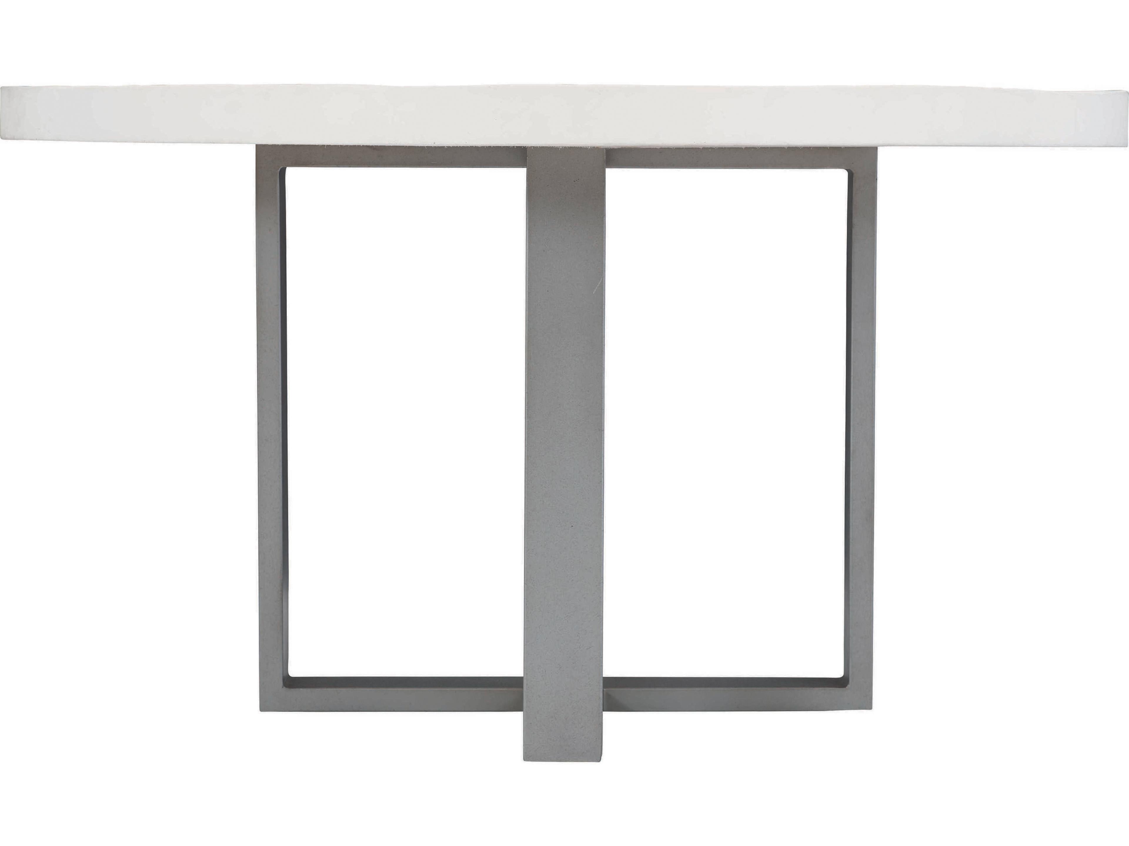 Bernhardt Exteriors Del Mar Flint Gray / Bone Round Patio Dining Table