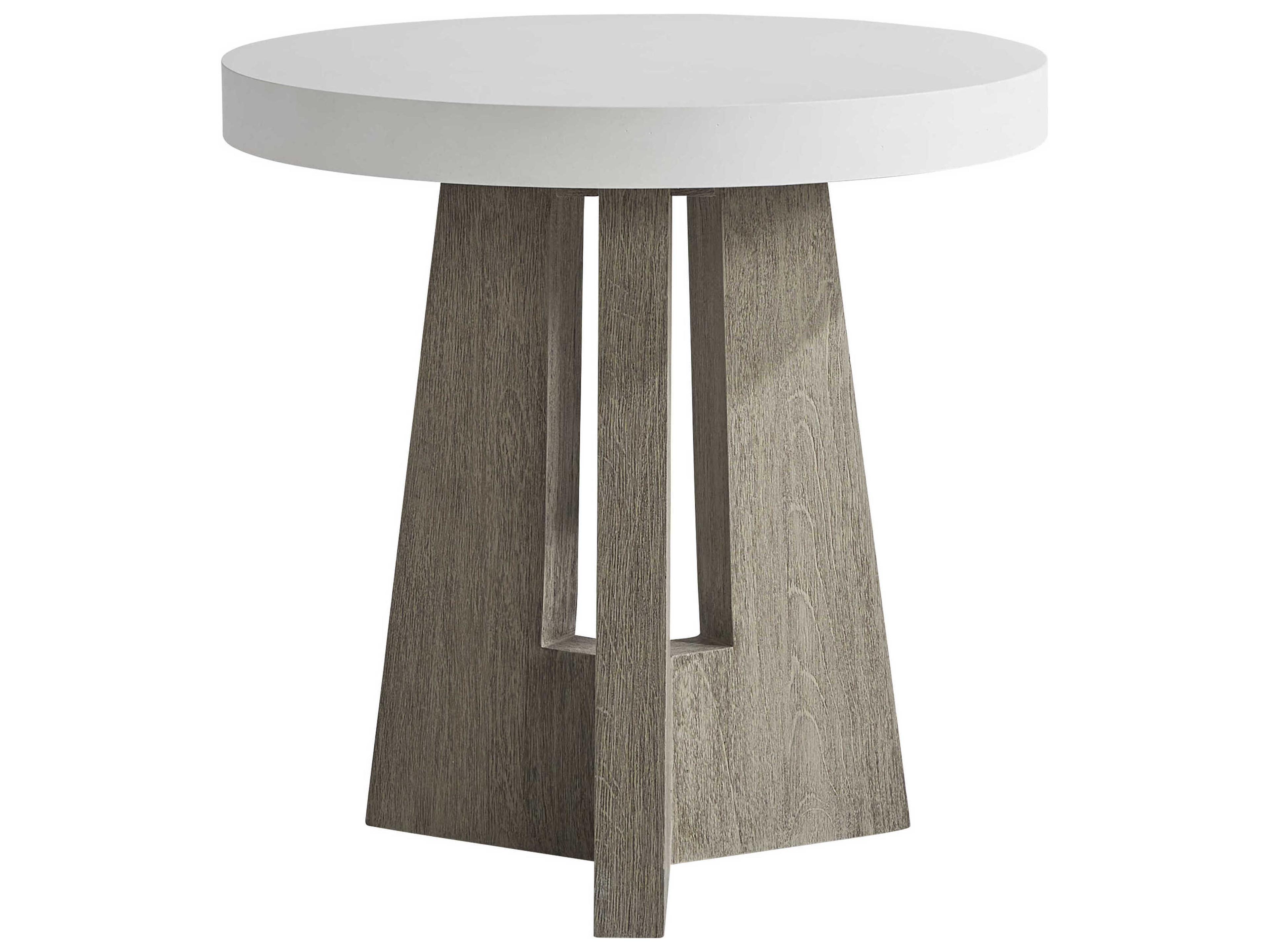 Rochelle Weathered Teak Round Outdoor End Table