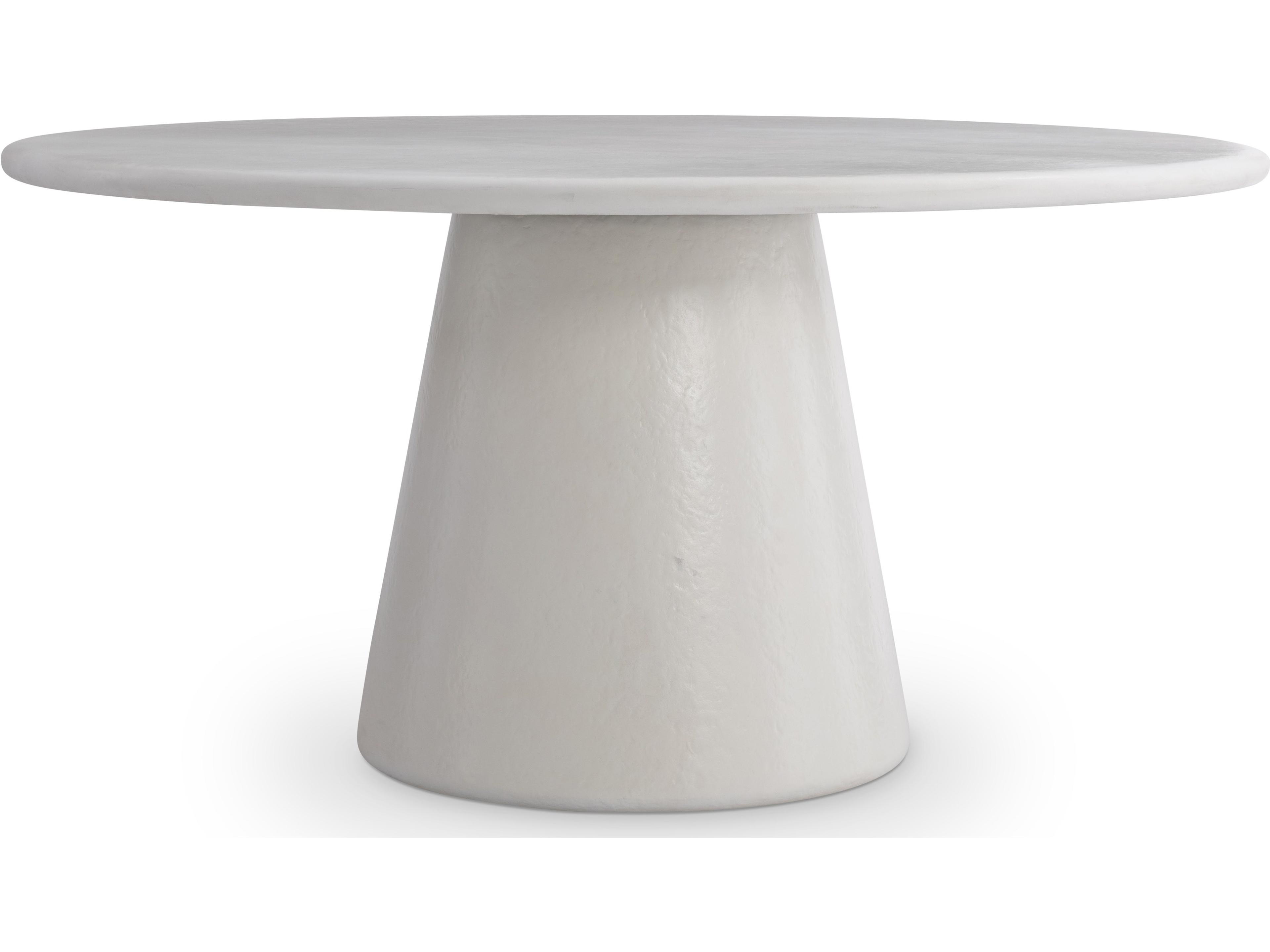 White Concrete Round Dining Table