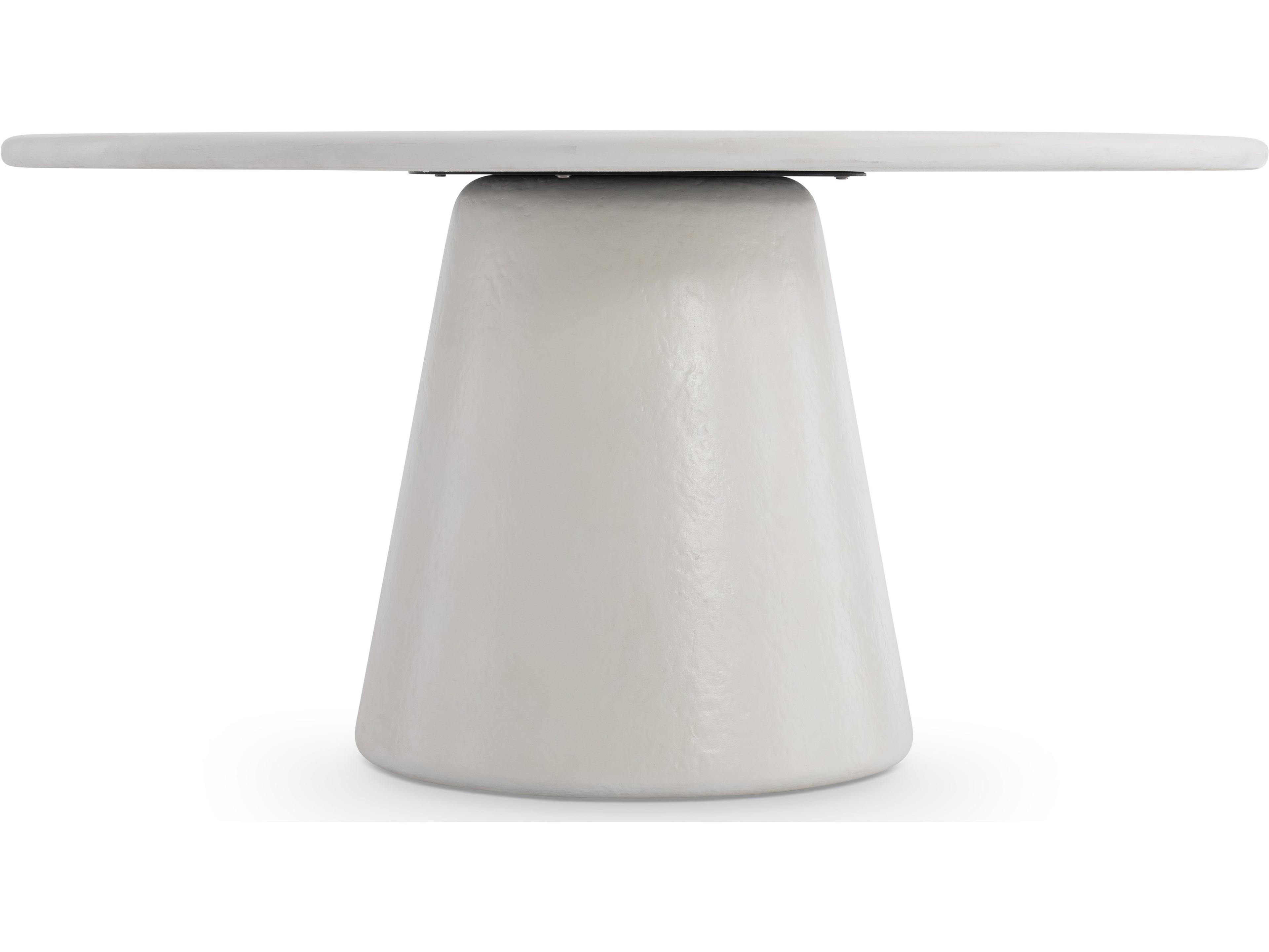 Bernhardt Exteriors White Concrete Round Dining Table