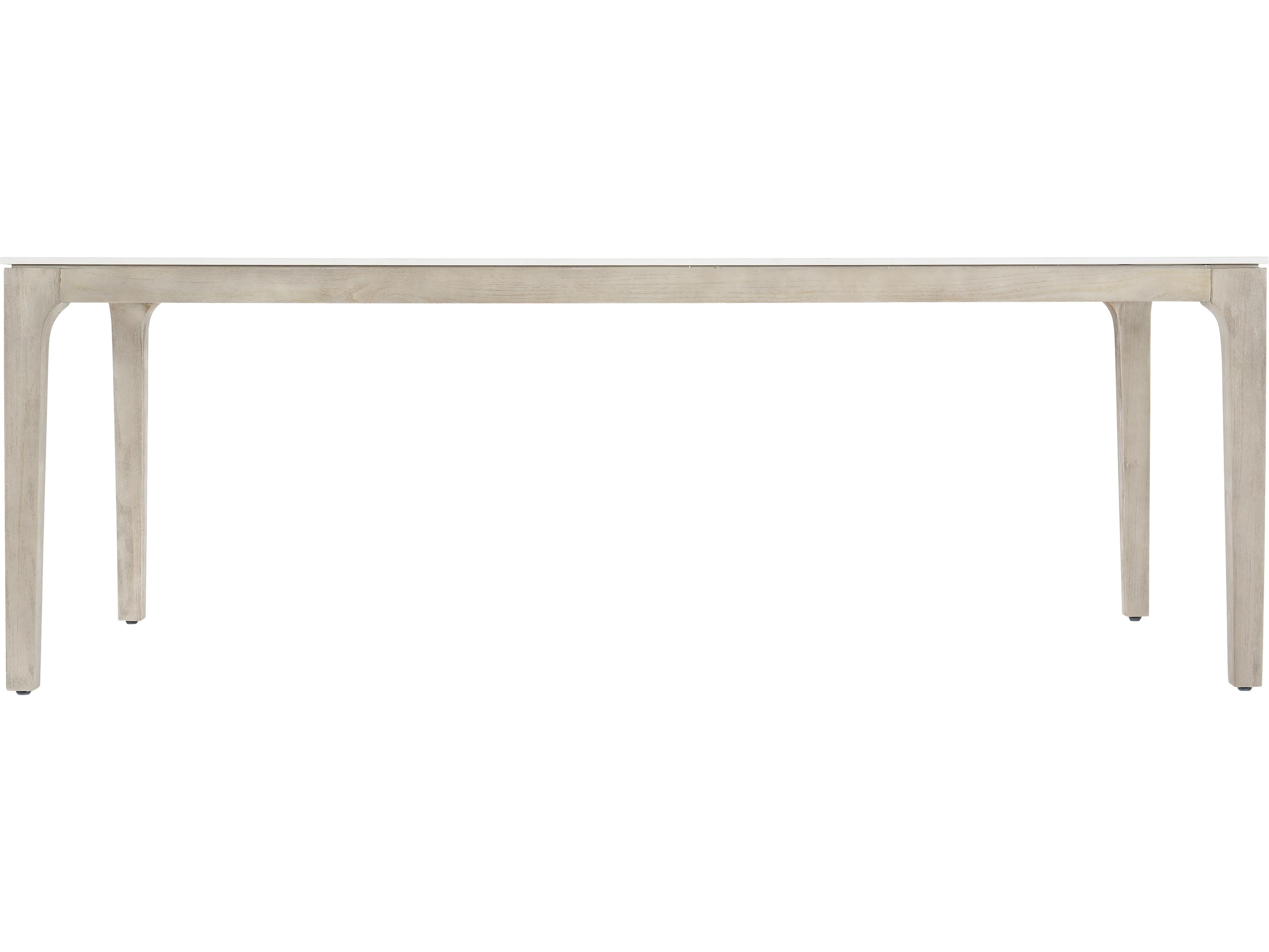 Bernhardt Exteriors Matte Shell Sun-washed Teak Rectangular Dining Table