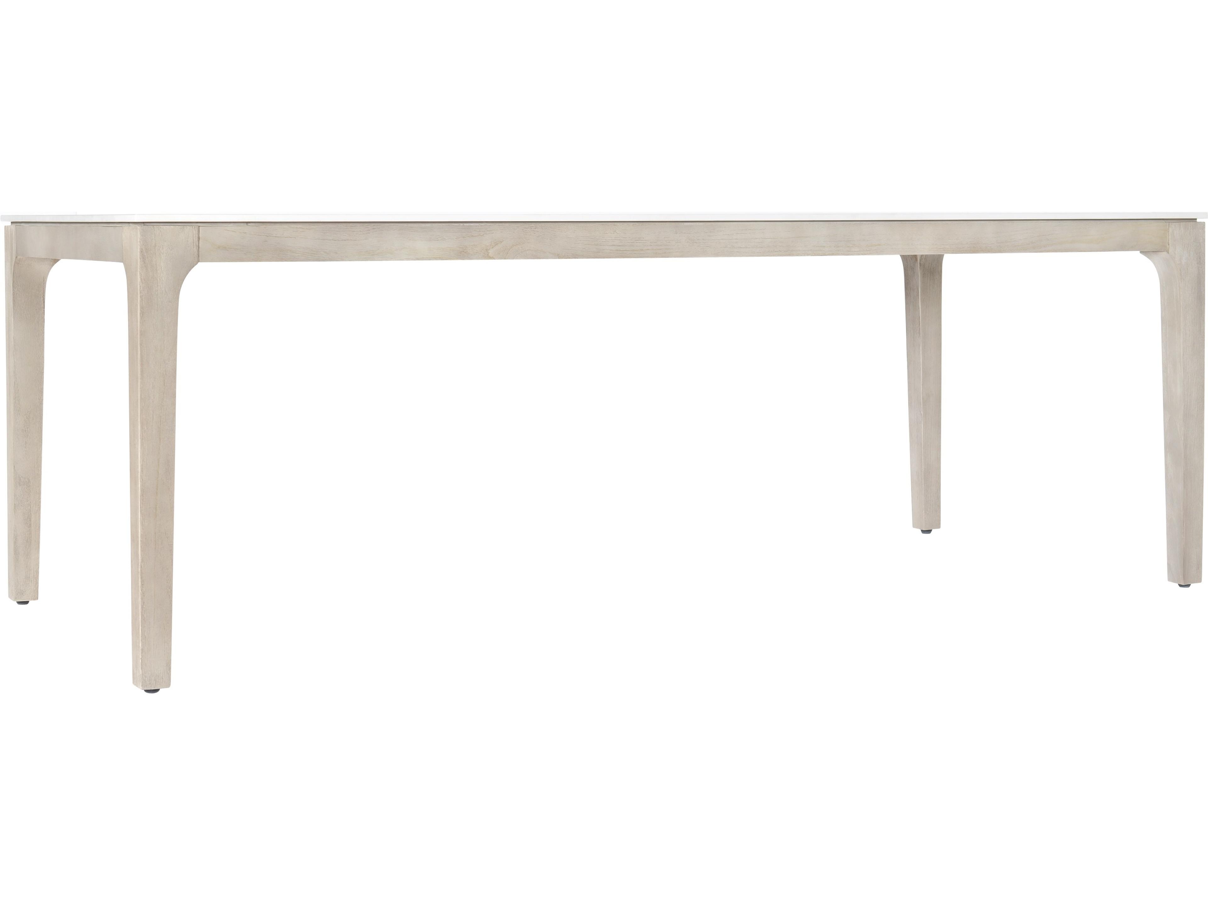 Bernhardt Exteriors Matte Shell Sun-washed Teak Rectangular Dining Table