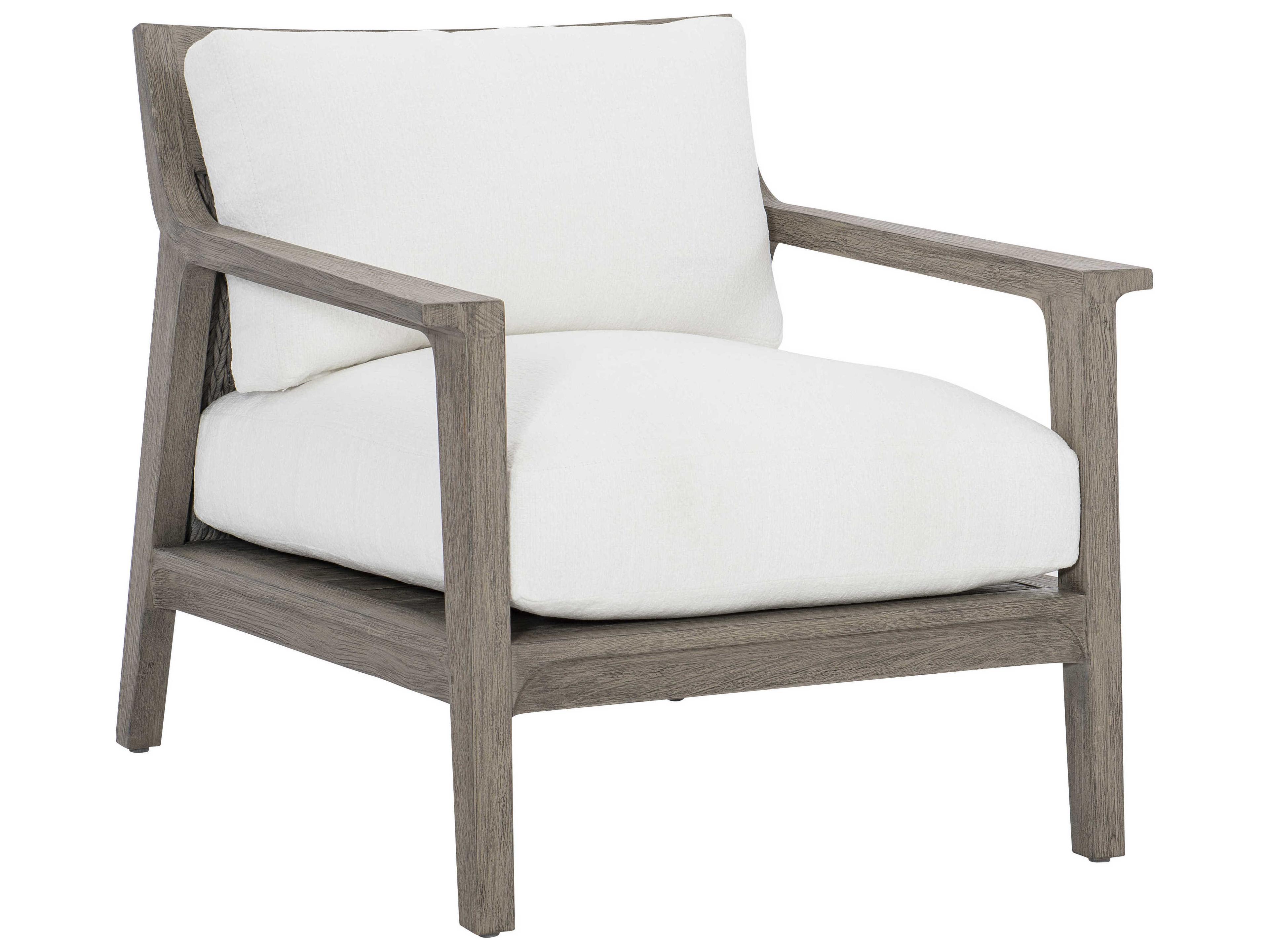 Ibiza Outdoor Lounge Chair Weathered Teak Abaca Wicker