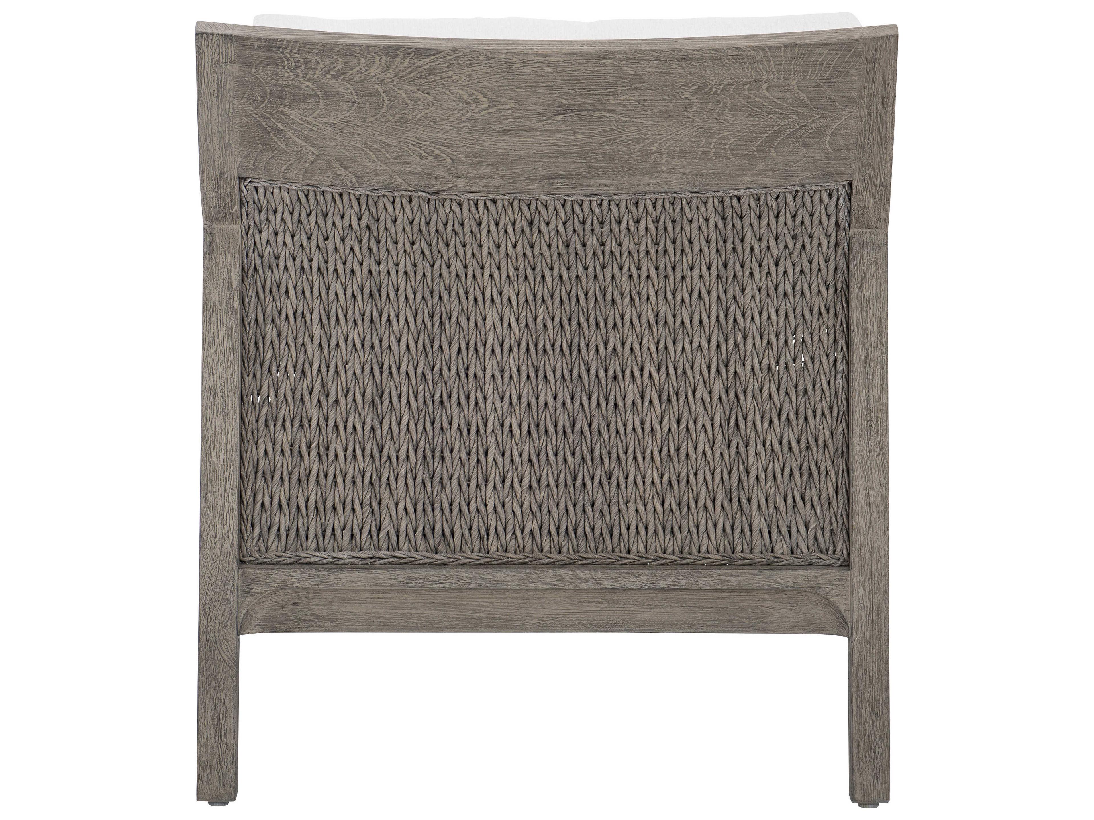 Bernhardt Exteriors Weathered Teak Ibiza Outdoor Patio Lounge Chair with Cushion