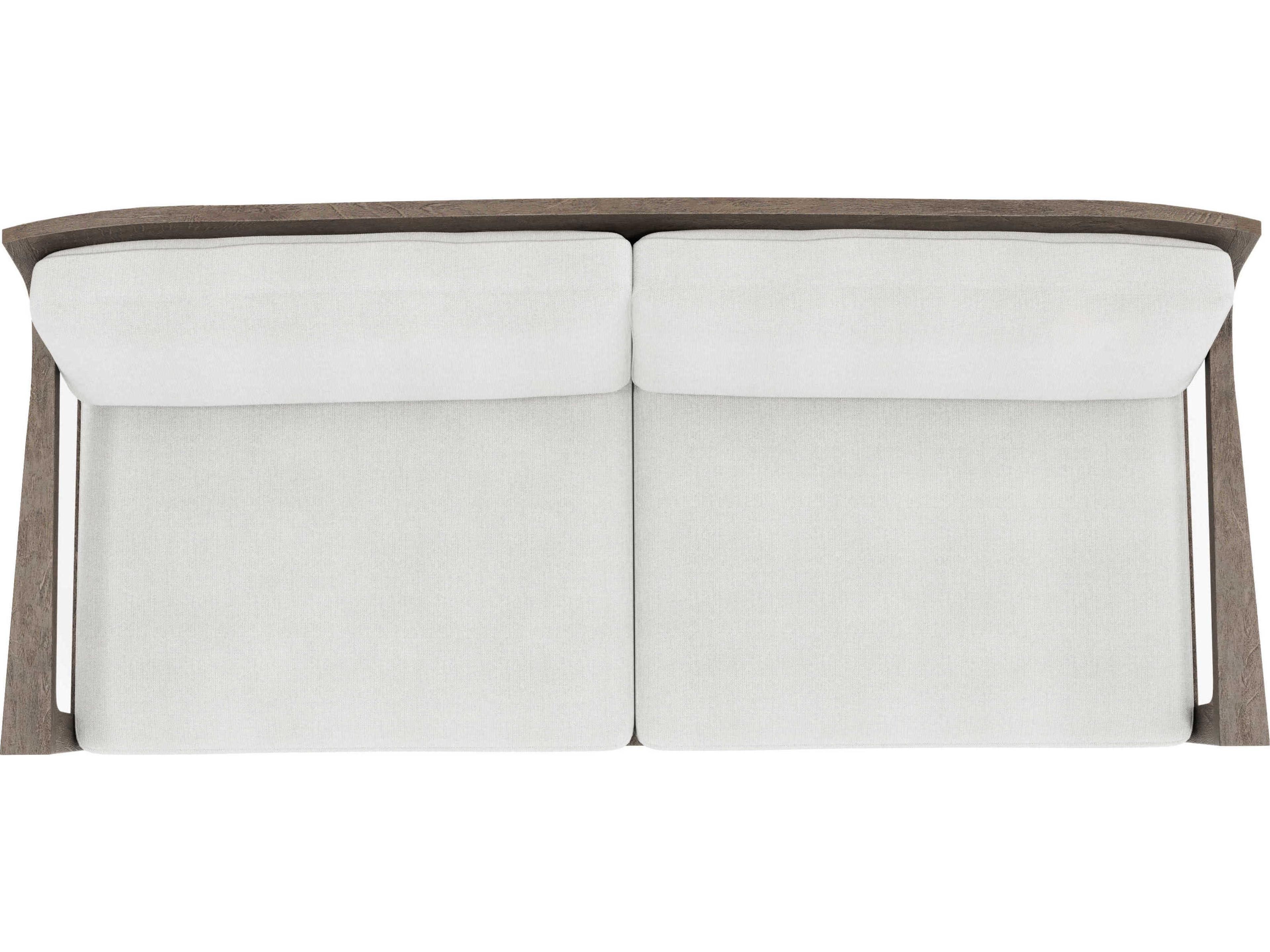 Bernhardt Exteriors Ibiza Weathered Teak Cushion Outdoor Patio Sofa