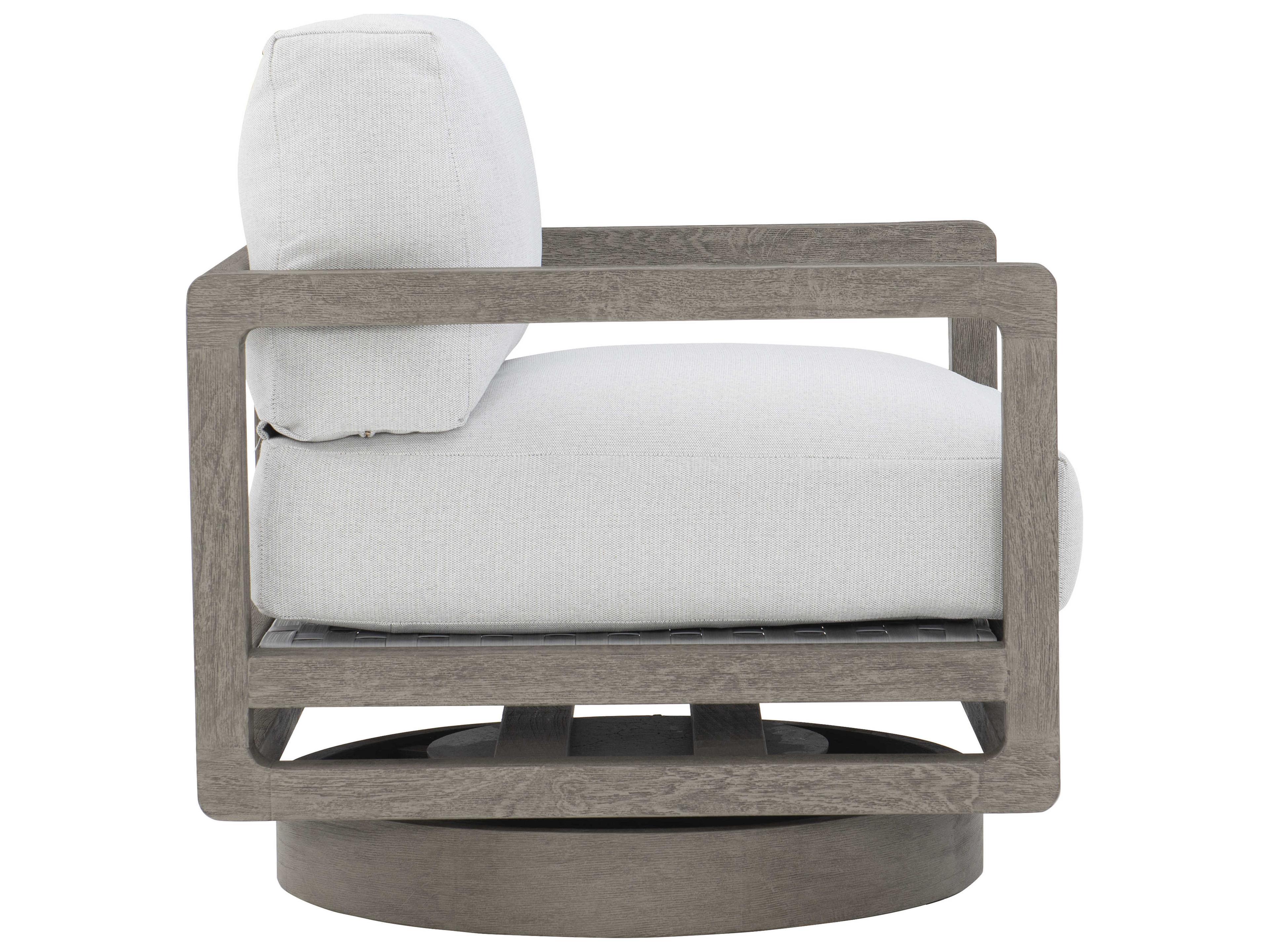 Bernhardt Exteriors Weathered Teak Outdoor Lounge Chair with Cushion