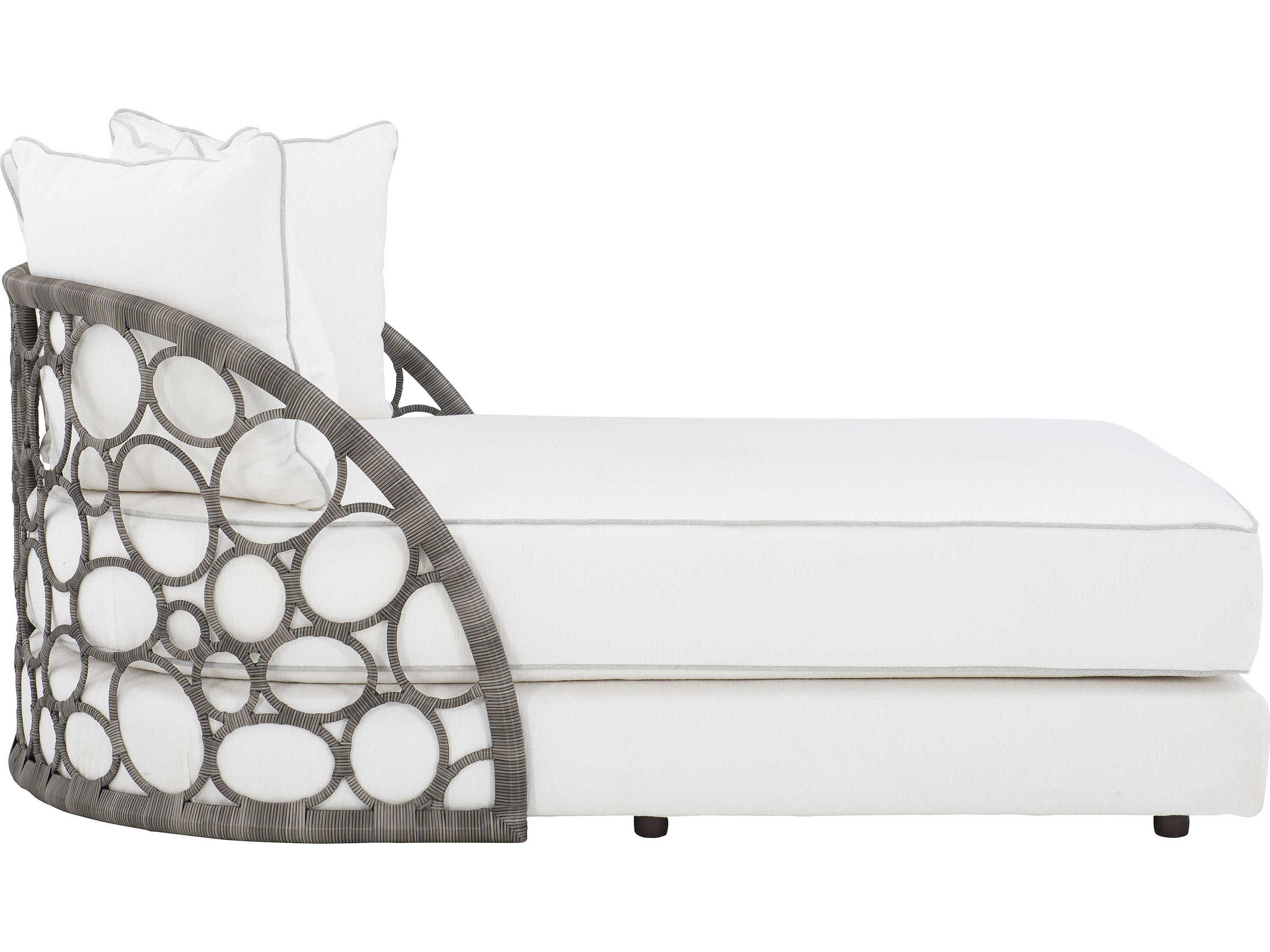 Bernhardt Exteriors Gray Flannel Lounge Bed with Cushion