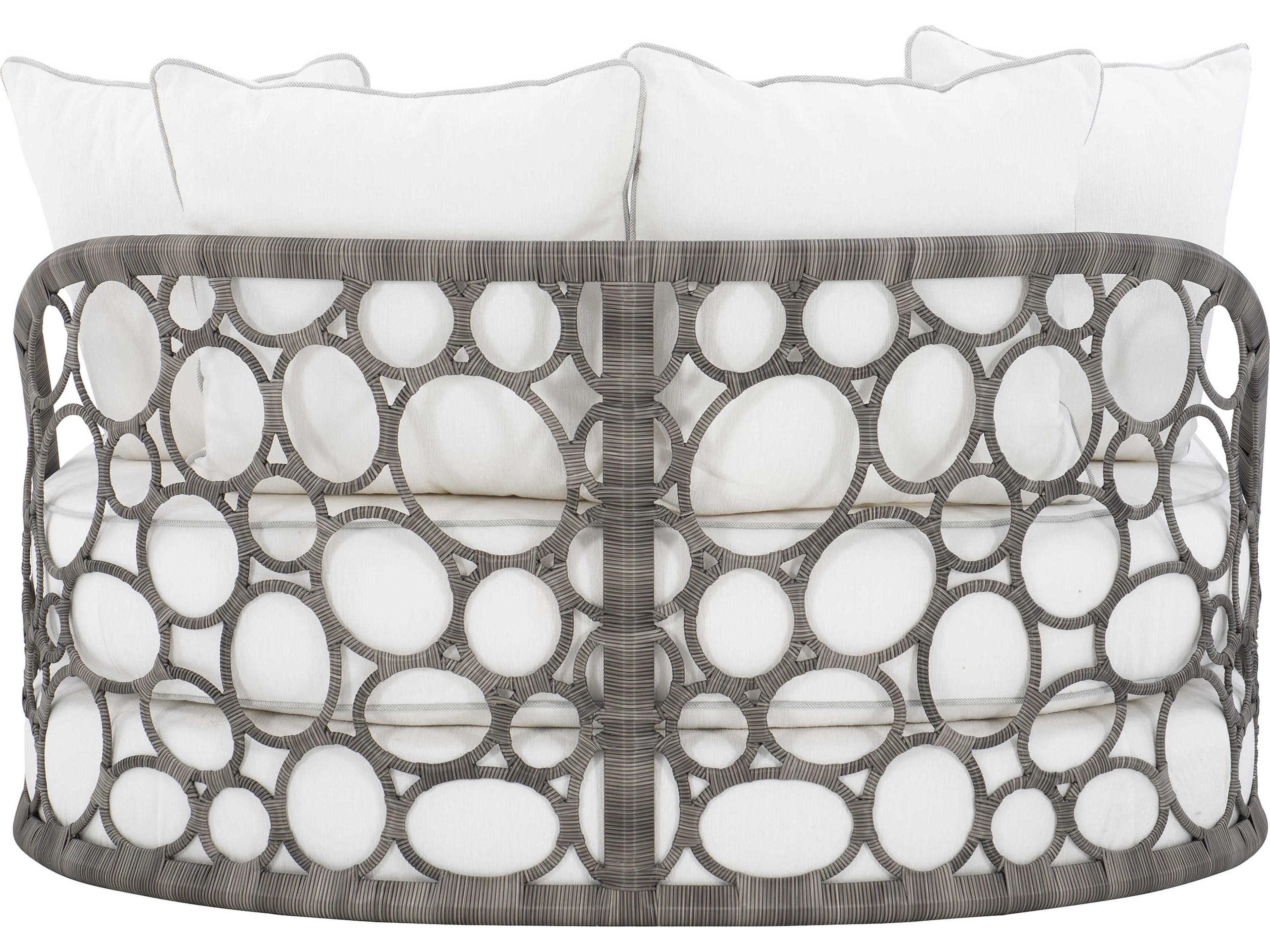 Bernhardt Exteriors Gray Flannel Lounge Bed with Cushion