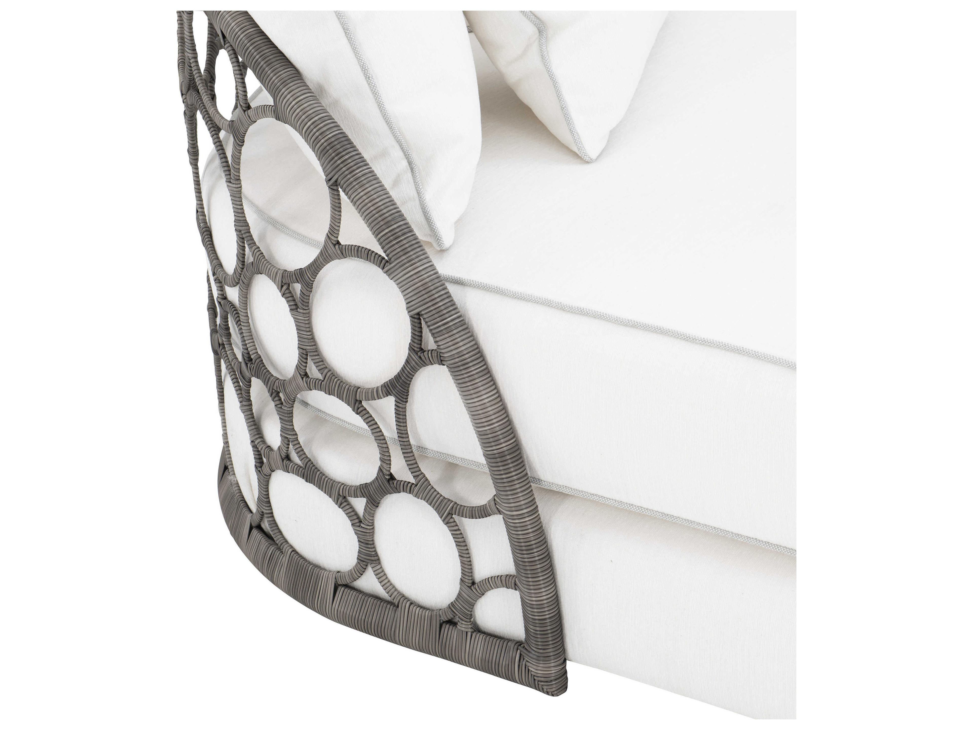 Bernhardt Exteriors Gray Flannel Lounge Bed with Cushion