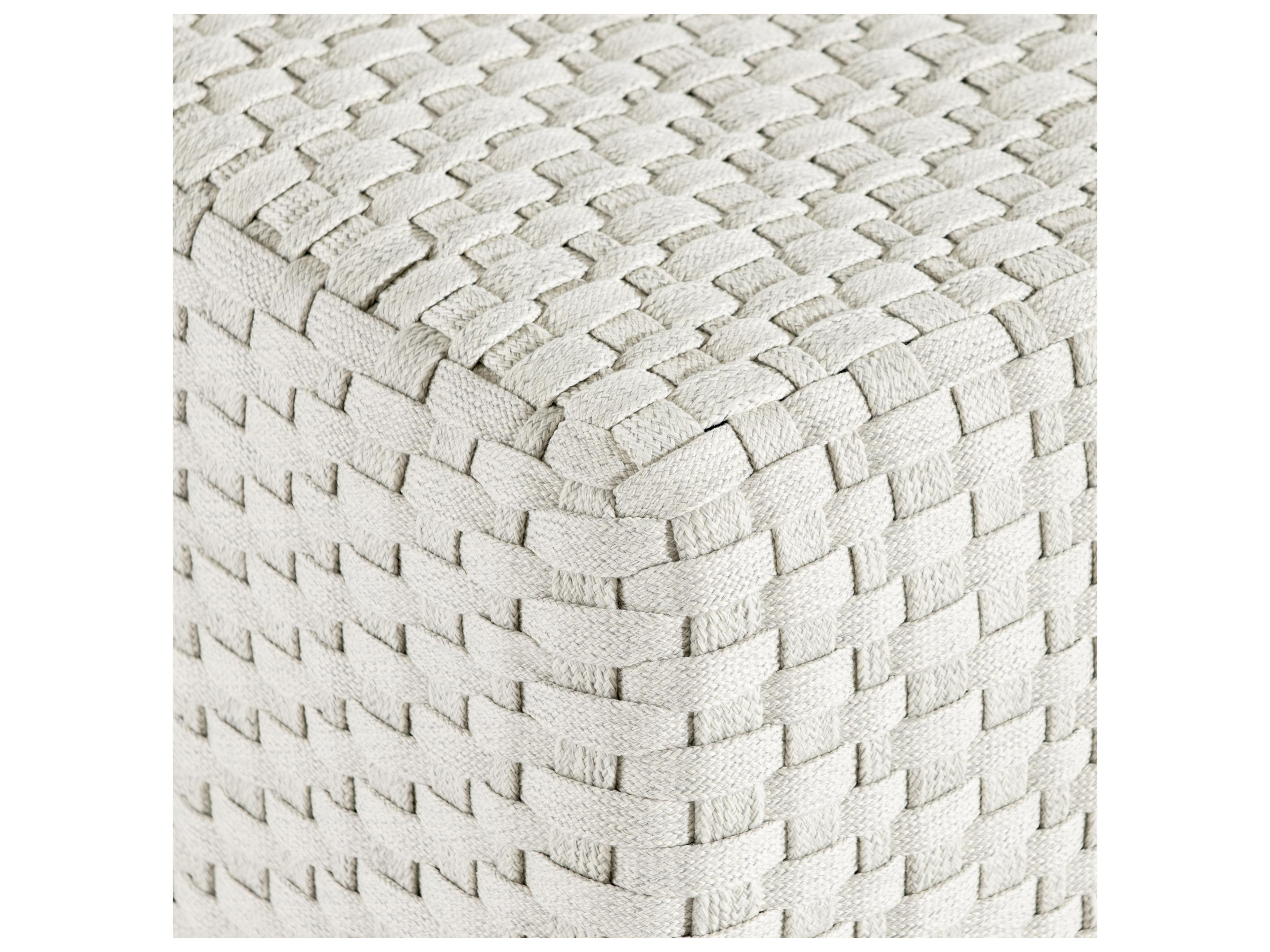 Bernhardt Exteriors White cream Wicker Ottoman