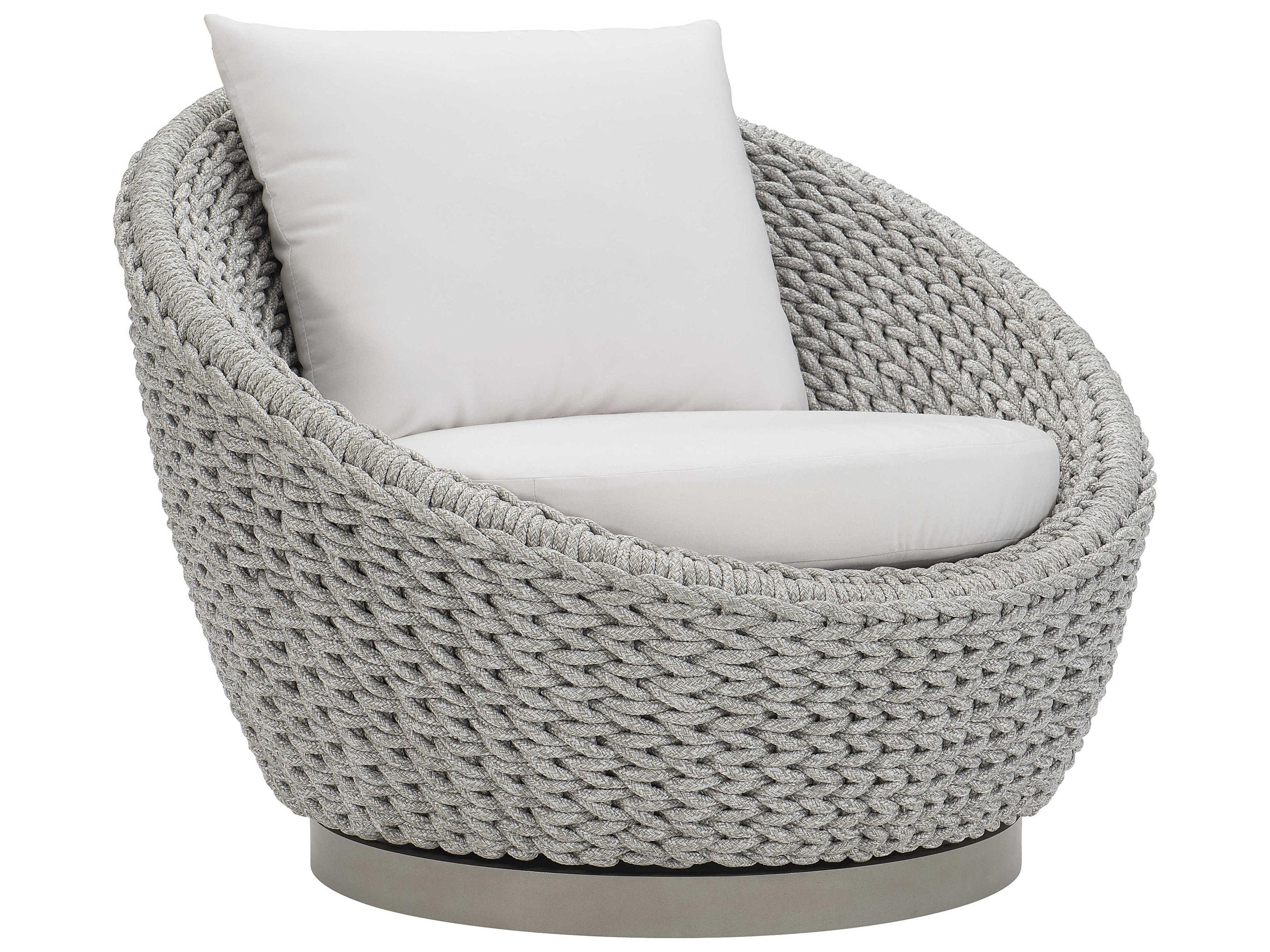 Savaii Marled Clay Rope Outdoor Swivel Chair