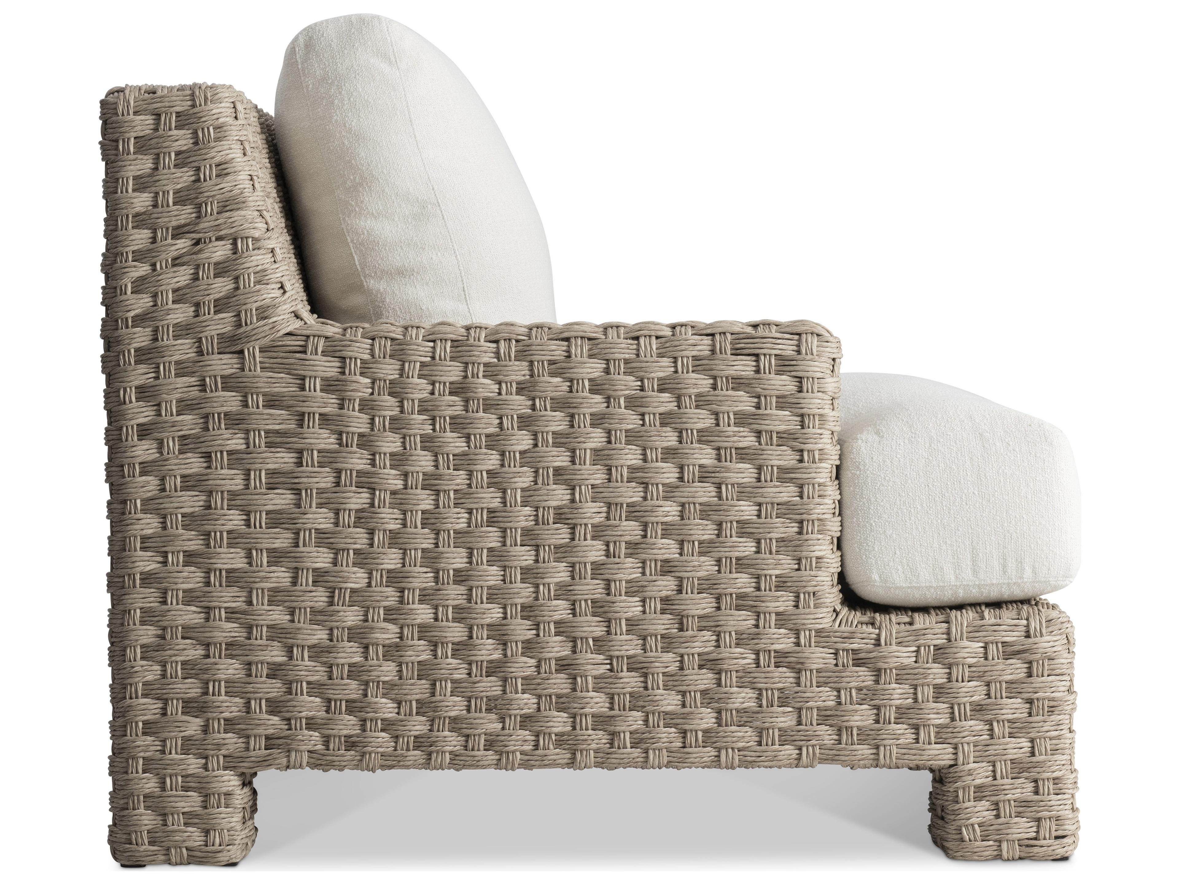 Bernhardt Exteriors Brown Wicker Cushion Lounge Chair