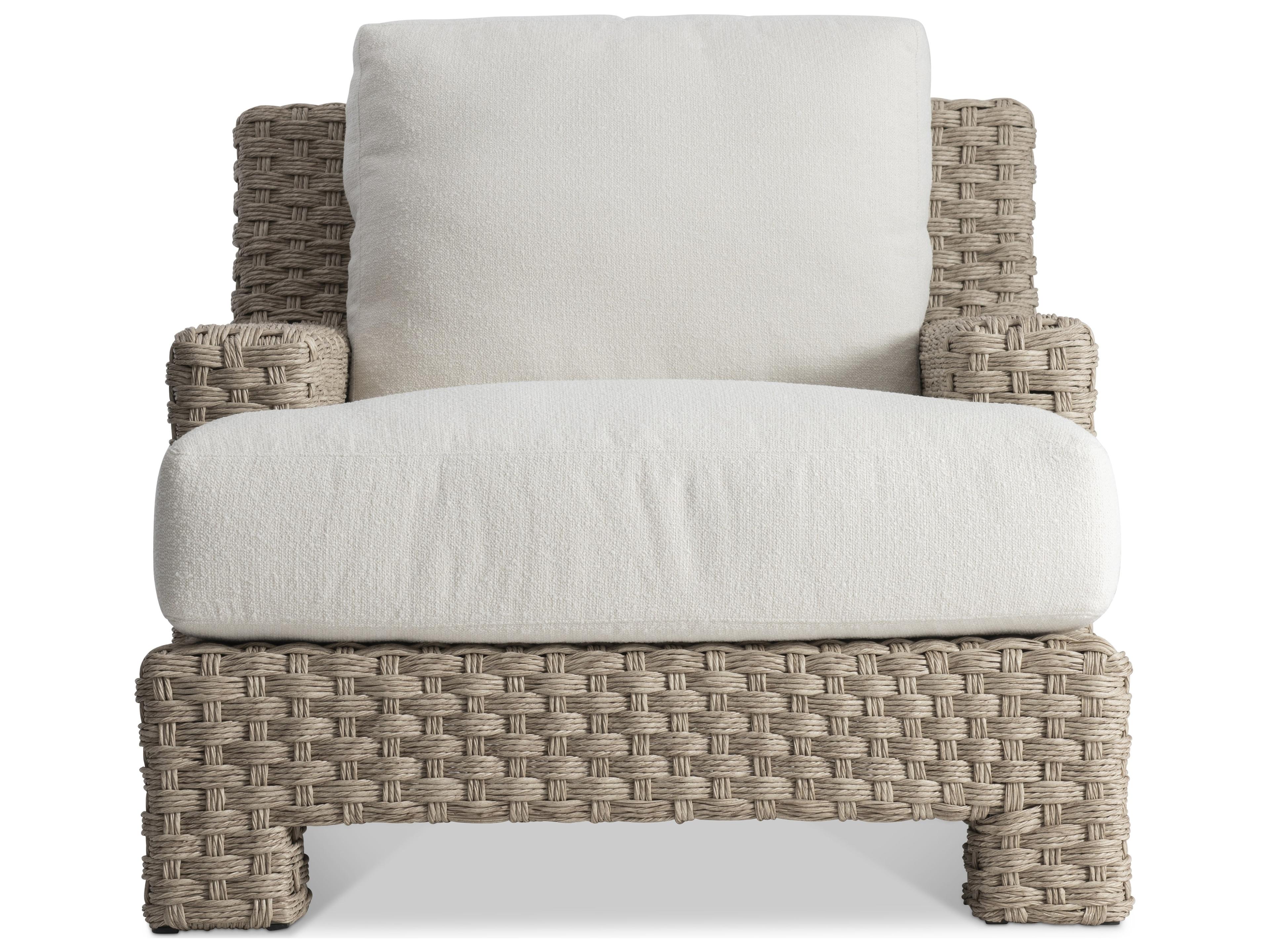 Bernhardt Exteriors Brown Wicker Cushion Lounge Chair