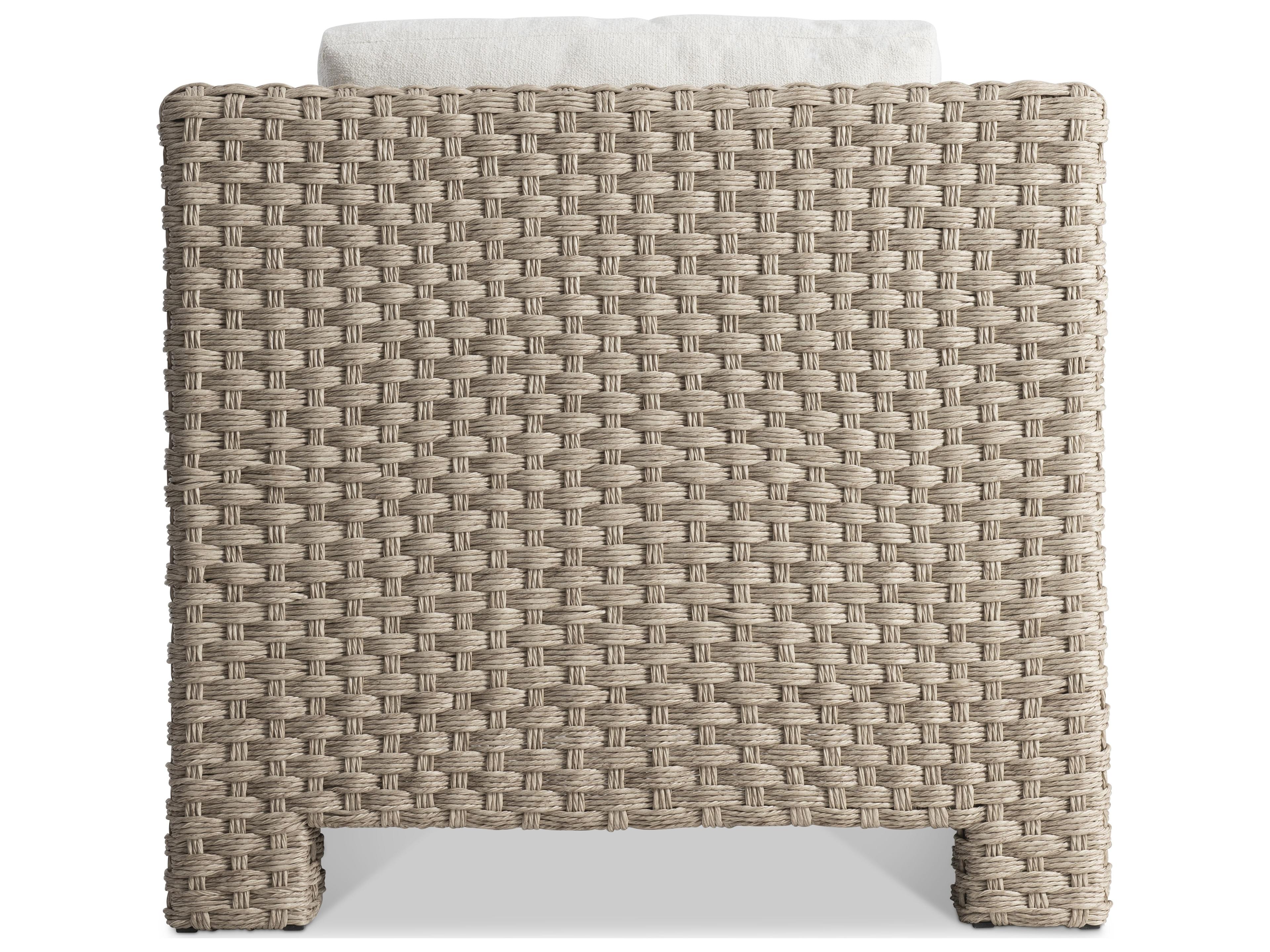 Bernhardt Exteriors Brown Wicker Cushion Lounge Chair