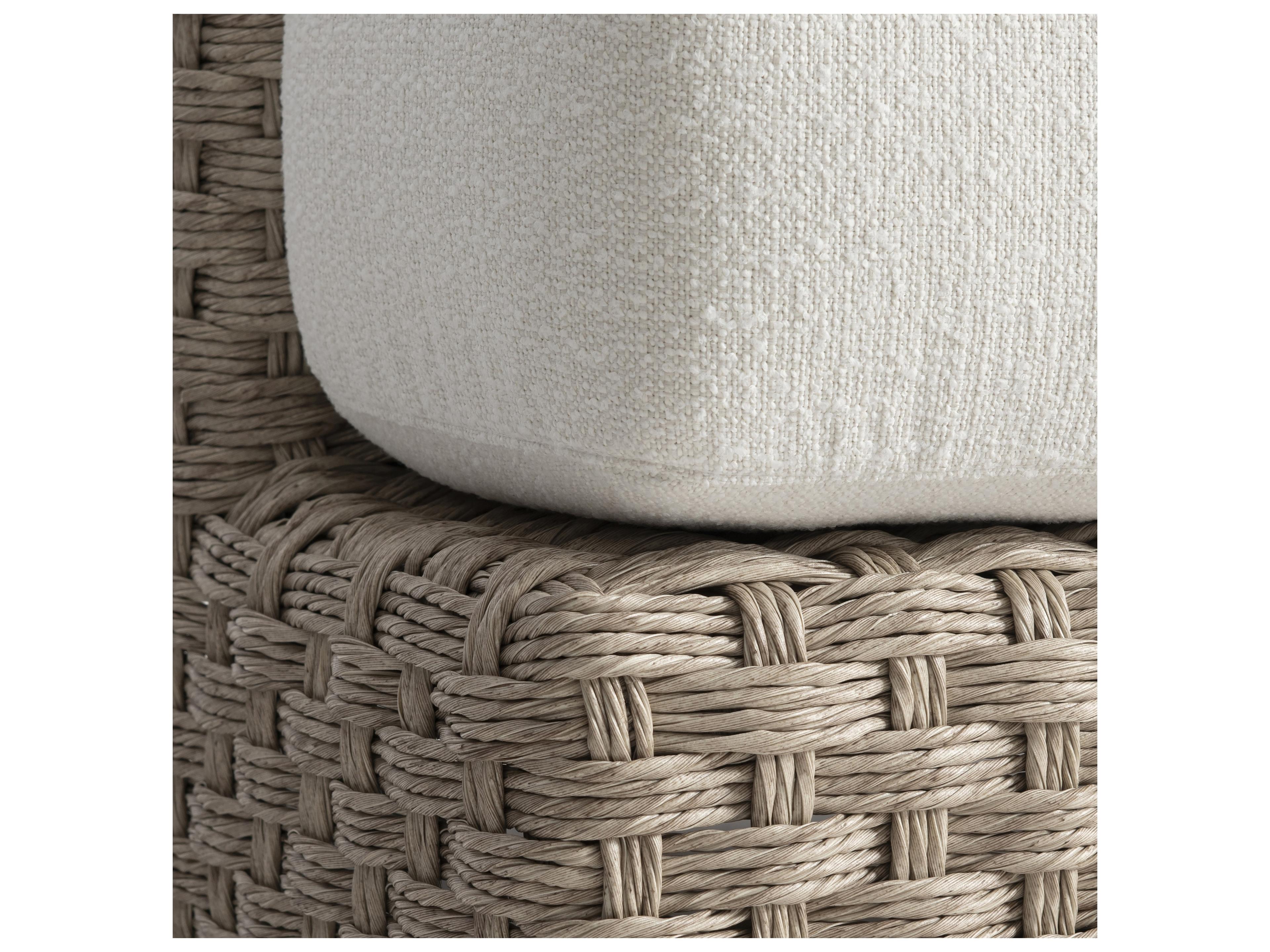 Bernhardt Exteriors Brown Wicker Cushion Lounge Chair