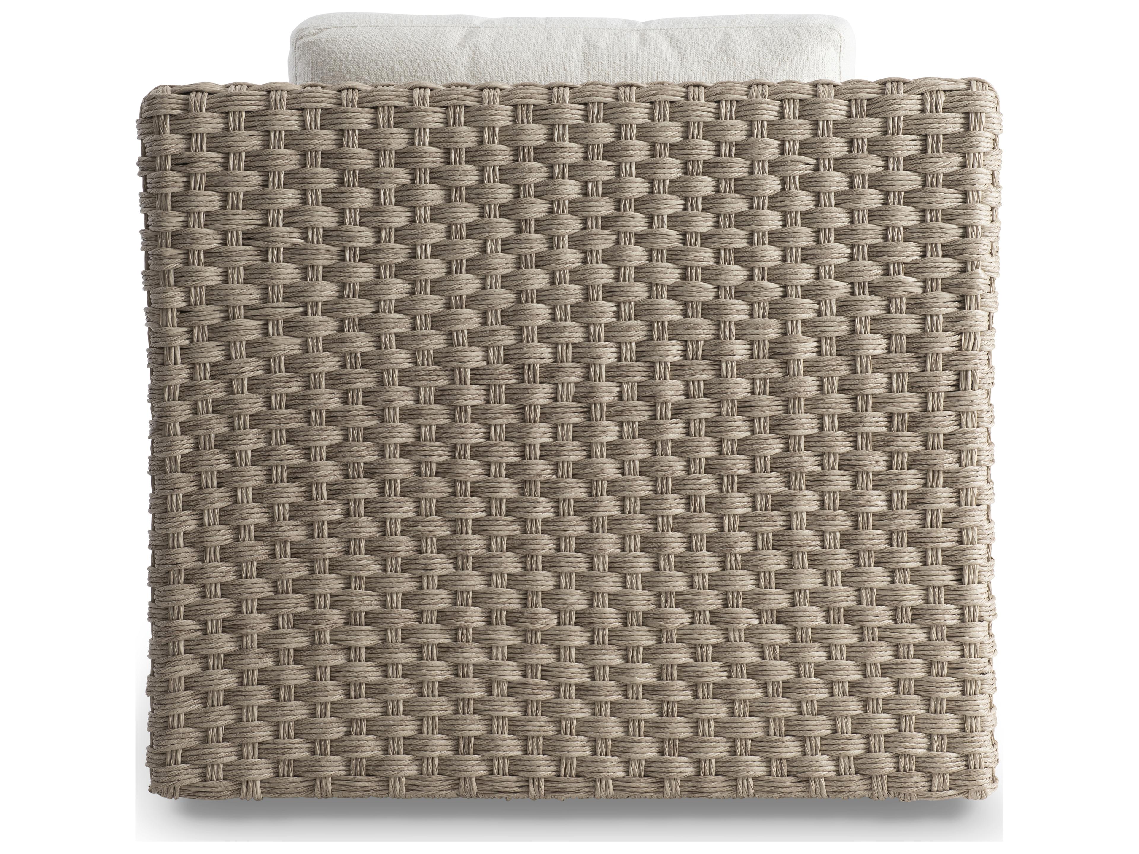 Bernhardt Exteriors Trieste Cream Wicker Cushion Lounge Chair