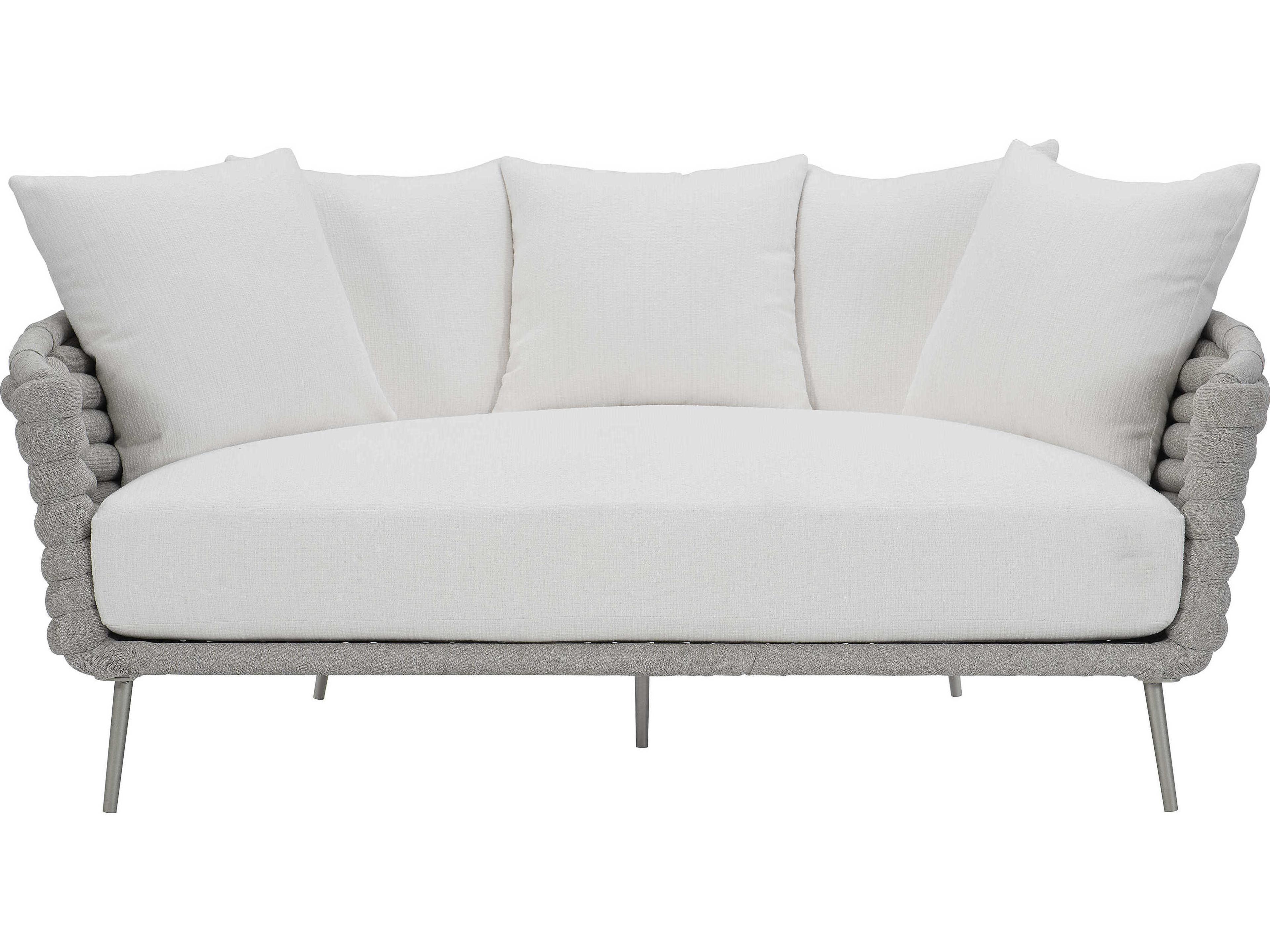 Bernhardt Exteriors Nordic Grey / Oyster Wailea Sofa with Cushion
