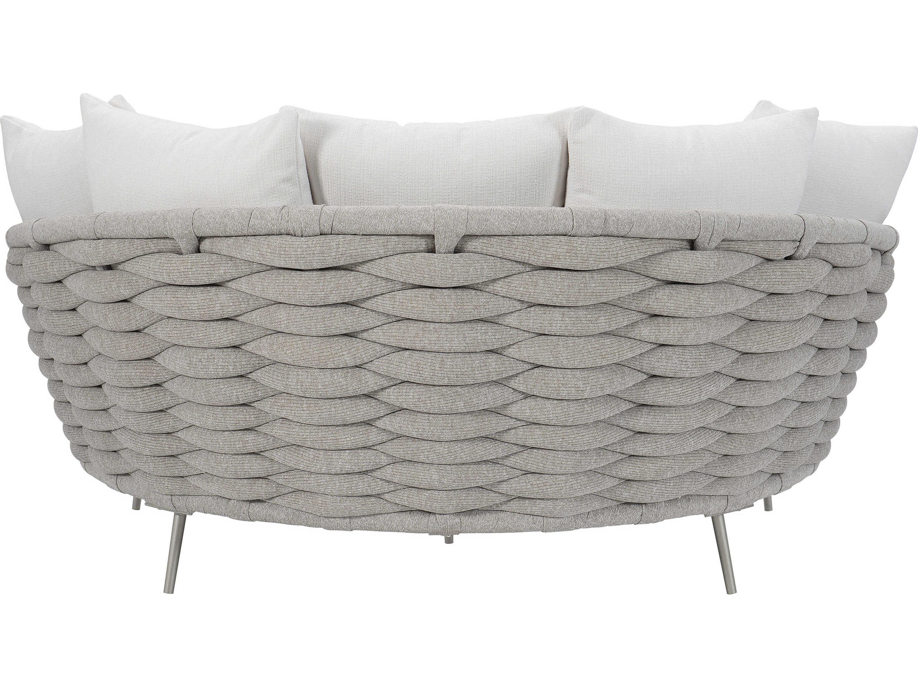 Bernhardt Exteriors Nordic Grey / Oyster Wailea Sofa with Cushion