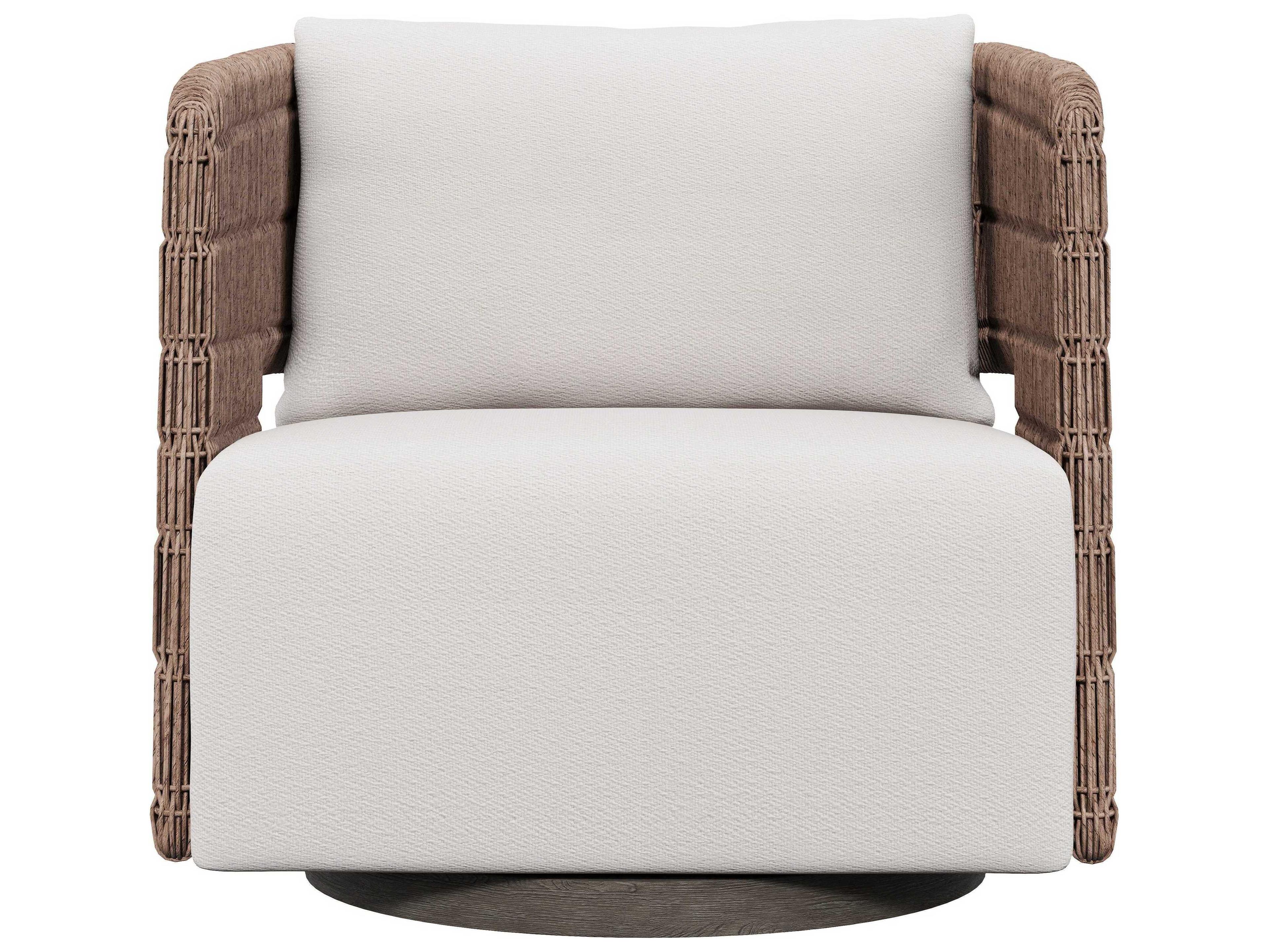 Bernhardt Exteriors Maldives White/Cream Cast Aluminum Cushion Lounge Chair