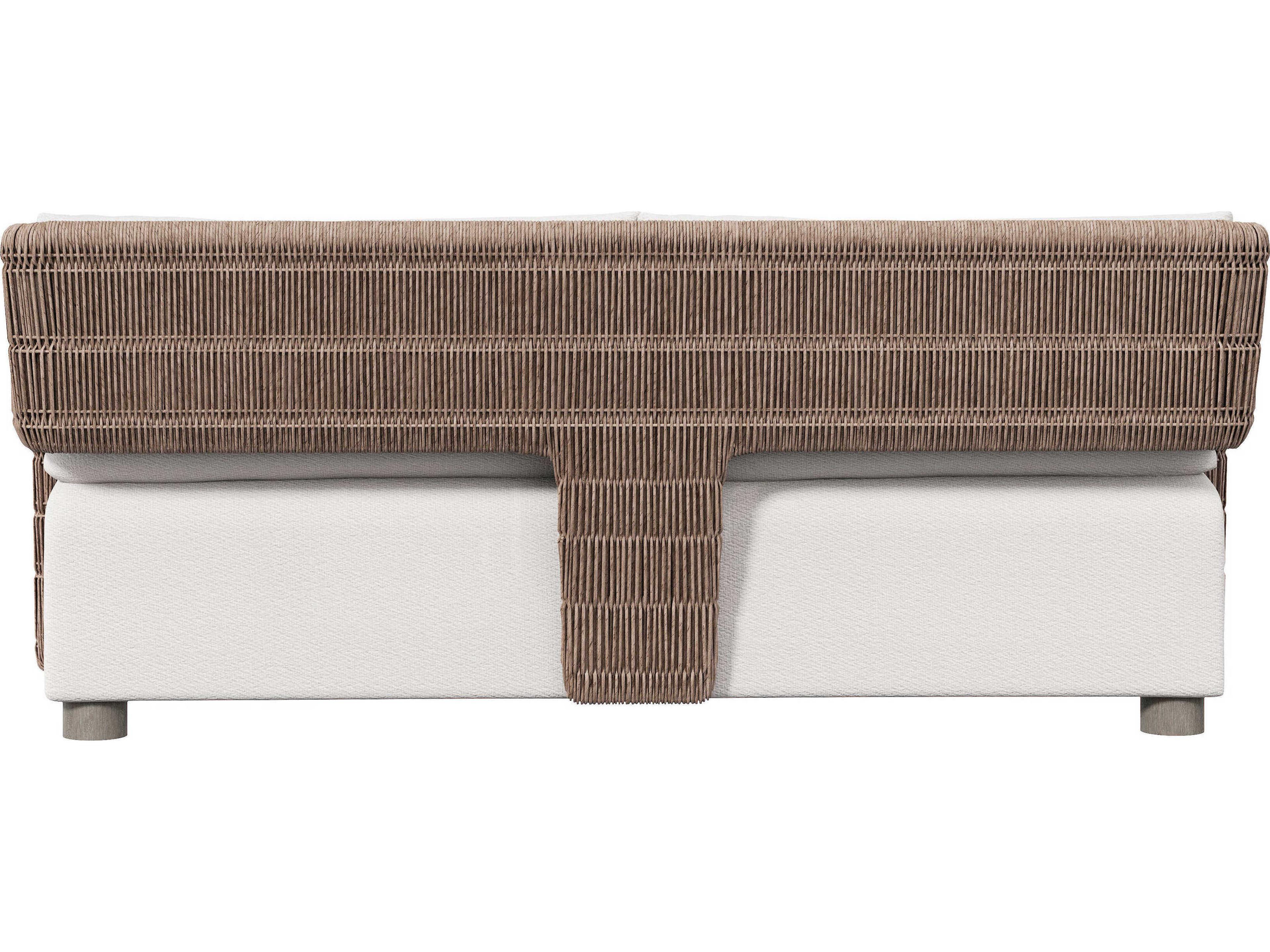 Bernhardt Exteriors Maldives White/Cream   Cast Aluminum Cushion Sofa