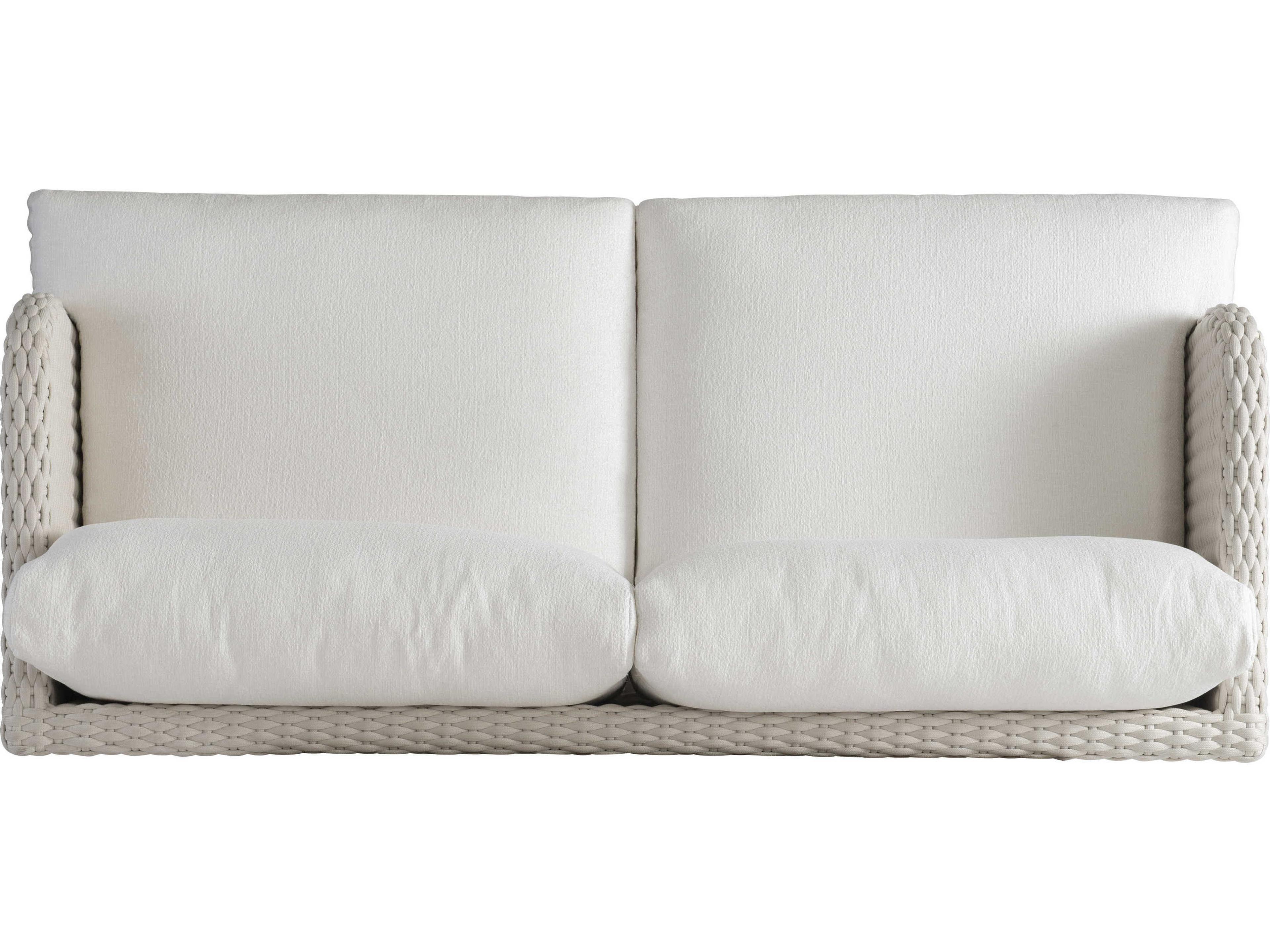 Bernhardt Exteriors Whitecap / Brushed Stainless Steel Cushion Sofa