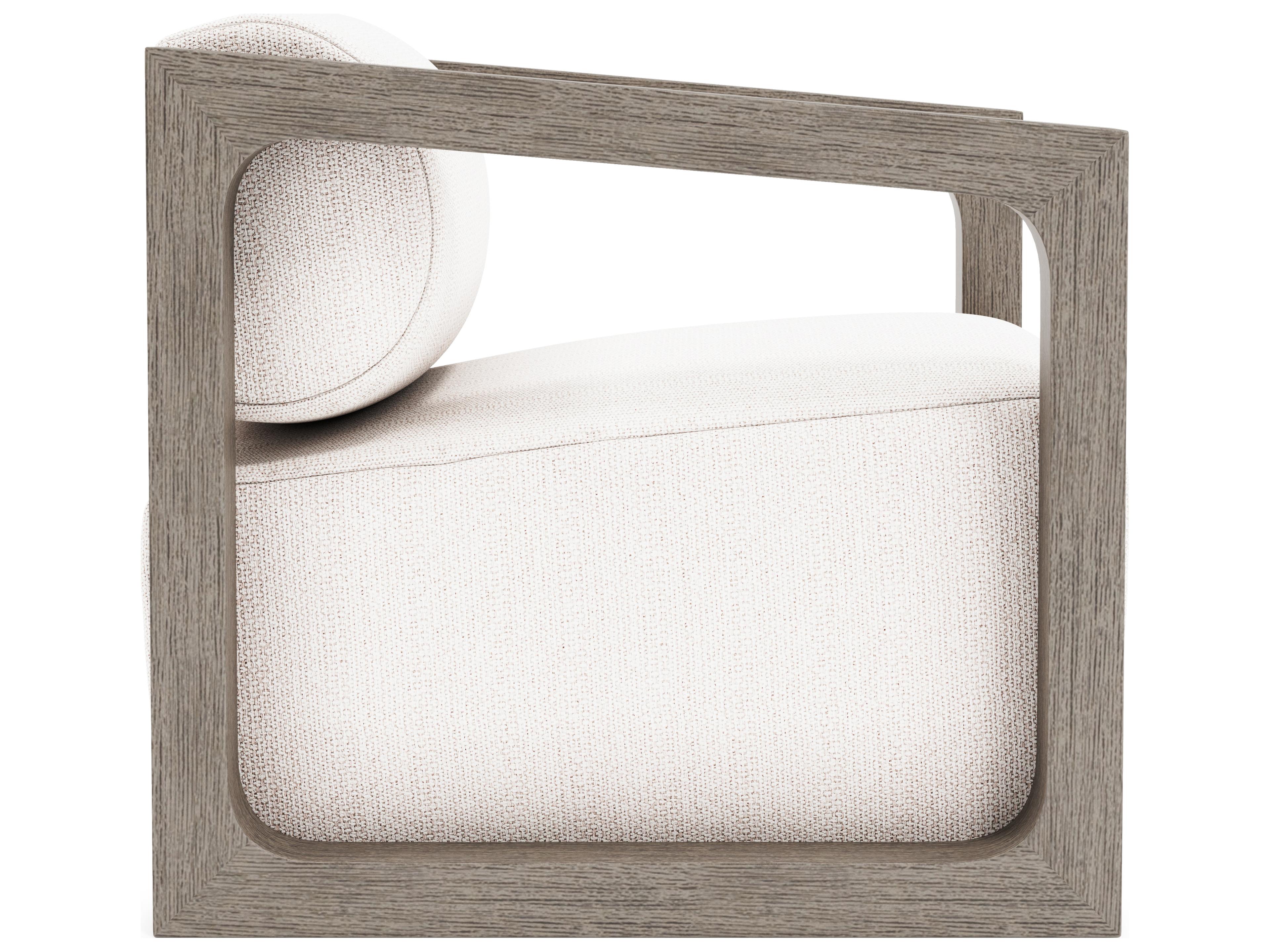 Bernhardt Exteriors Leilani Weathered Teak Finish Cushion Lounge Chair