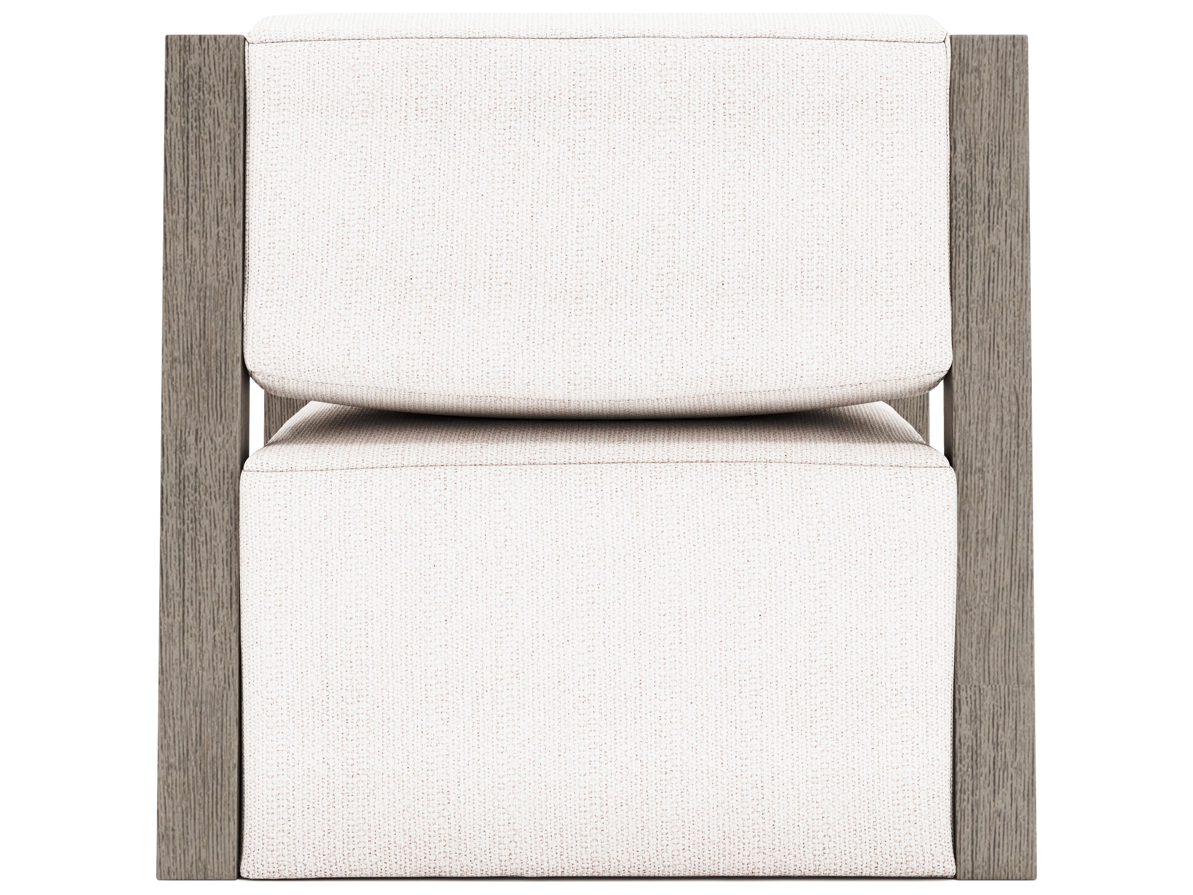 Bernhardt Exteriors Leilani Weathered Teak Finish Cushion Lounge Chair