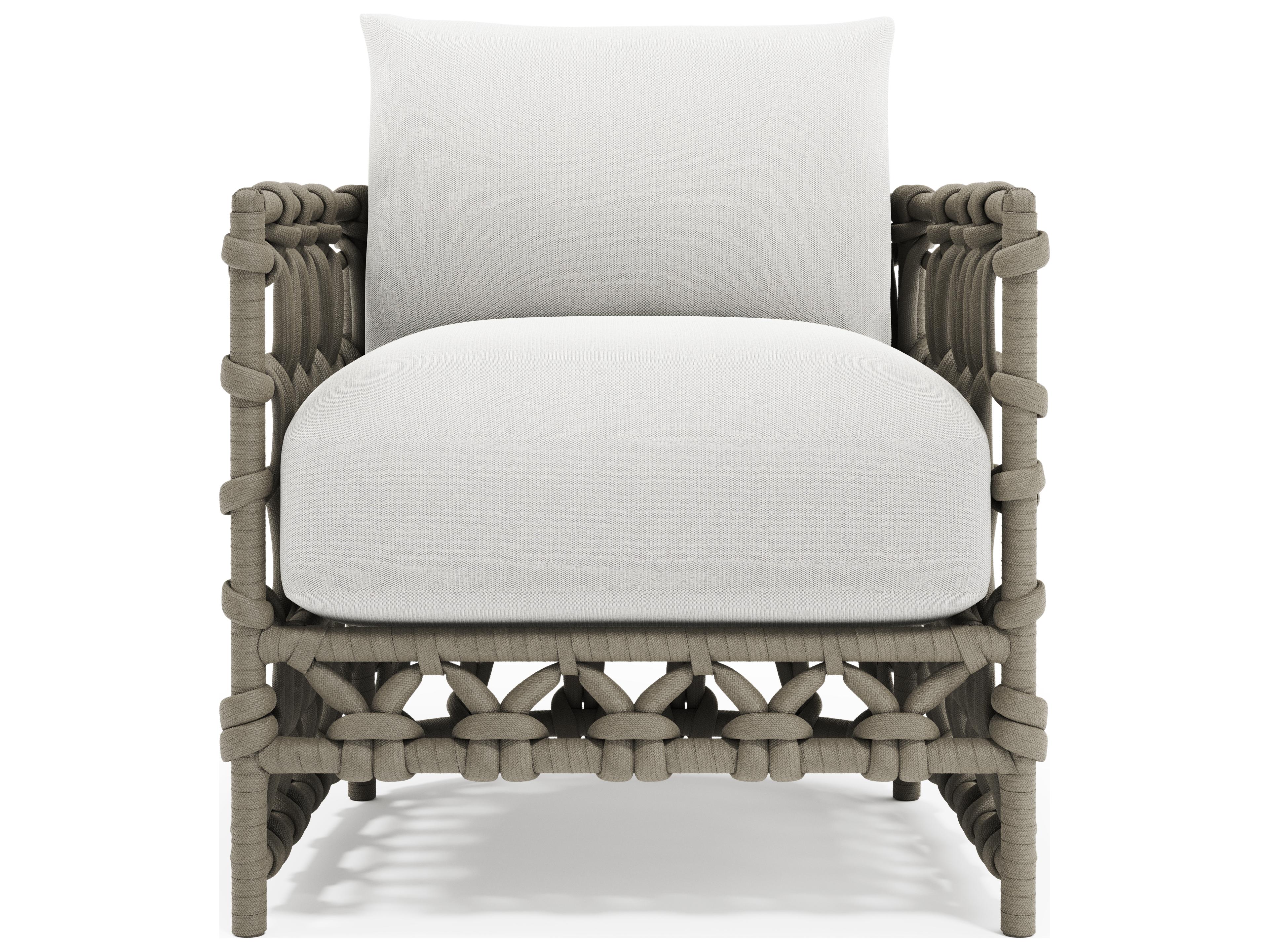 Bernhardt Exteriors Nodi Grey Aluminum Cushion Lounge Chair