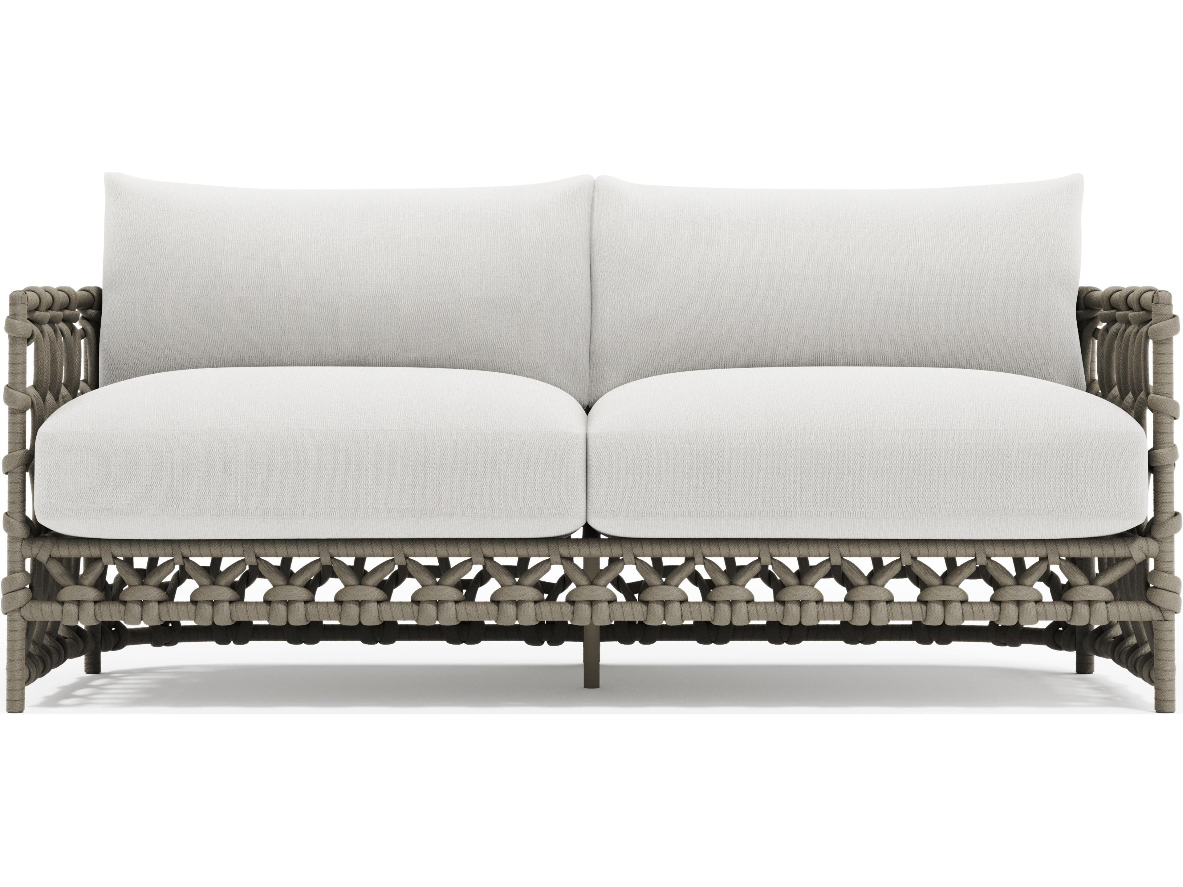 Bernhardt Exteriors Grey Rope Cushion Sofa