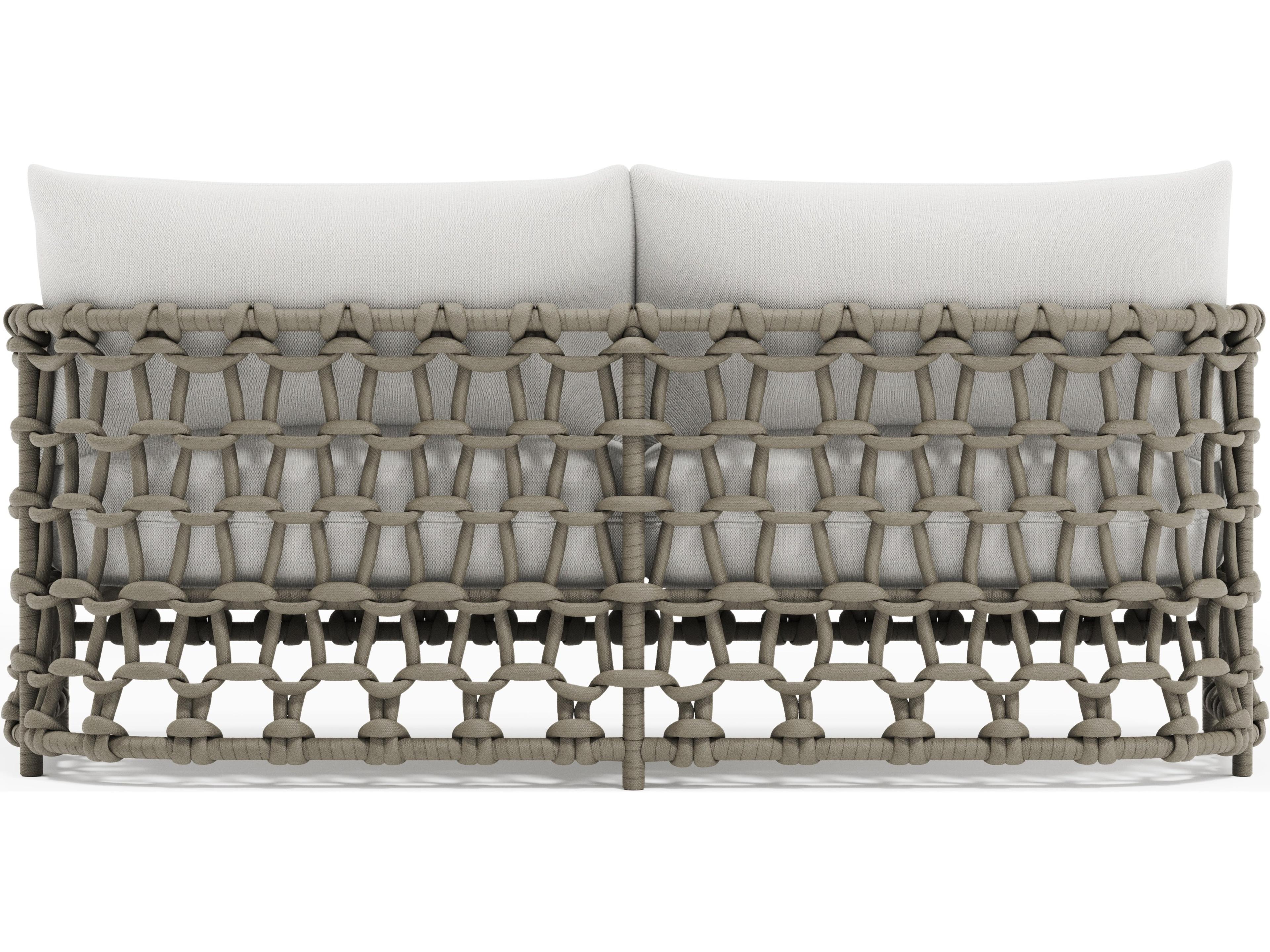 Bernhardt Exteriors Grey Rope Cushion Sofa
