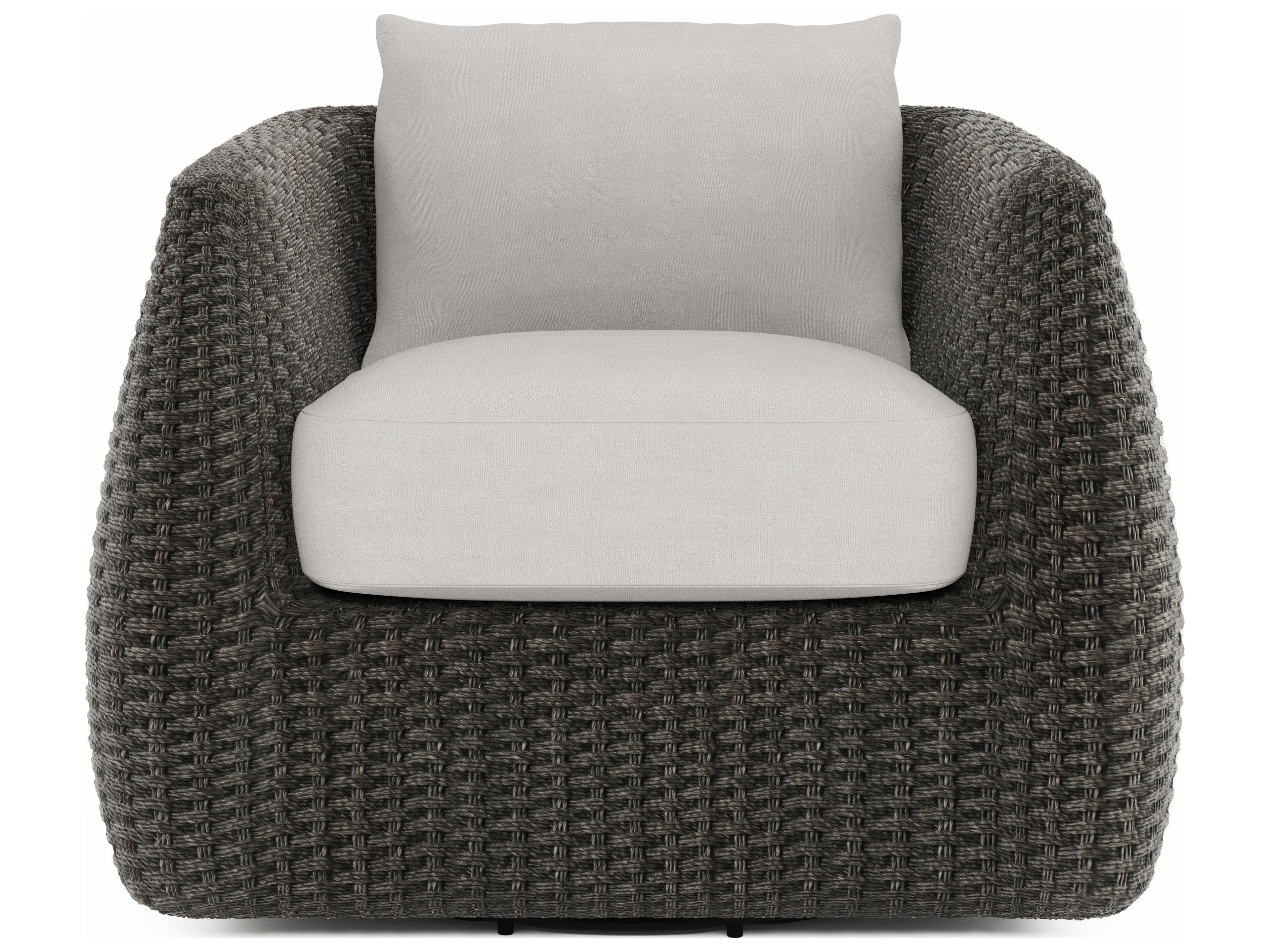 Bernhardt Exteriors Sarene Beige Wicker Cushion Lounge Chair