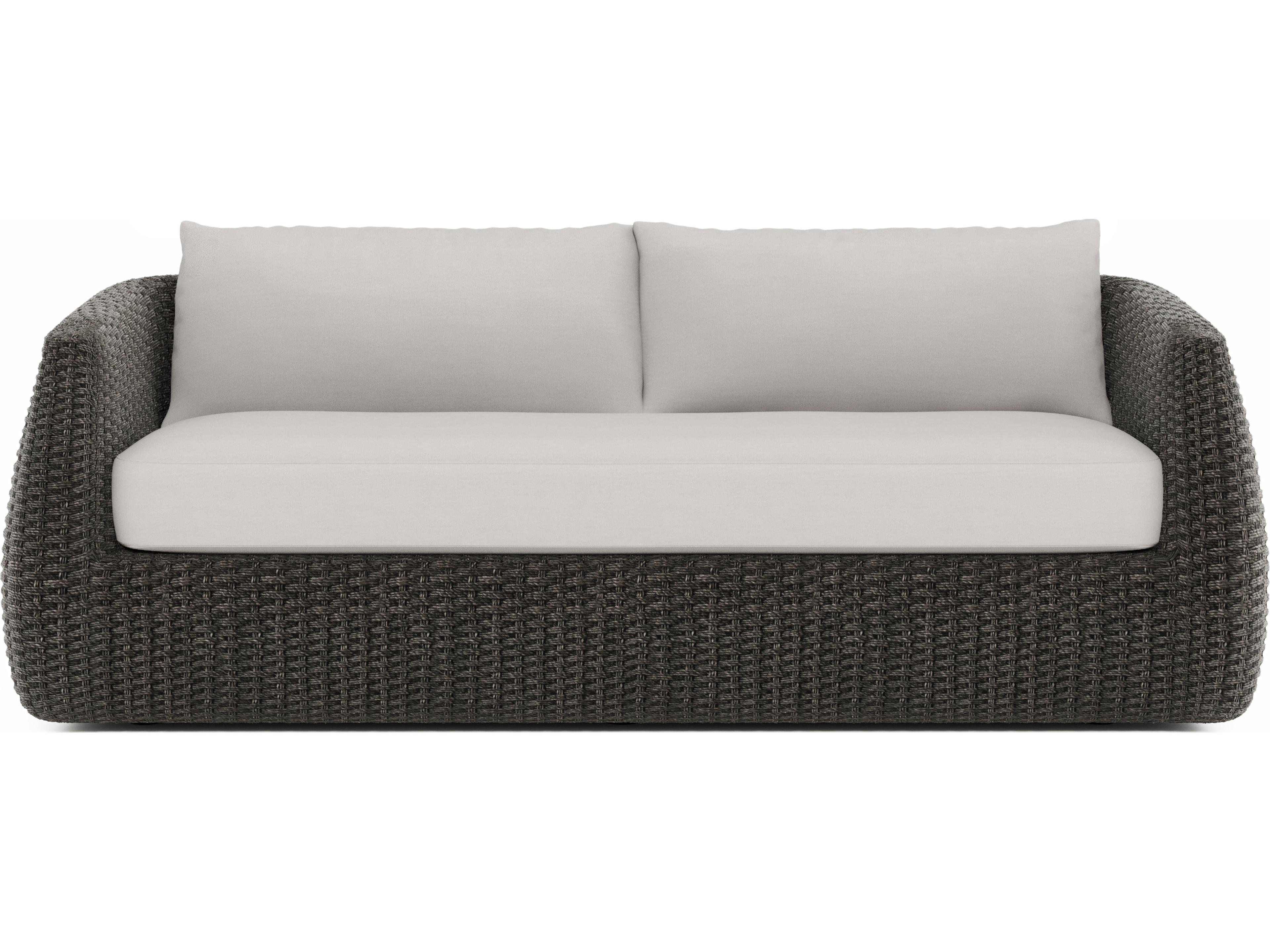 Bernhardt Exteriors Sarene Beige Wicker Cushion Sofa