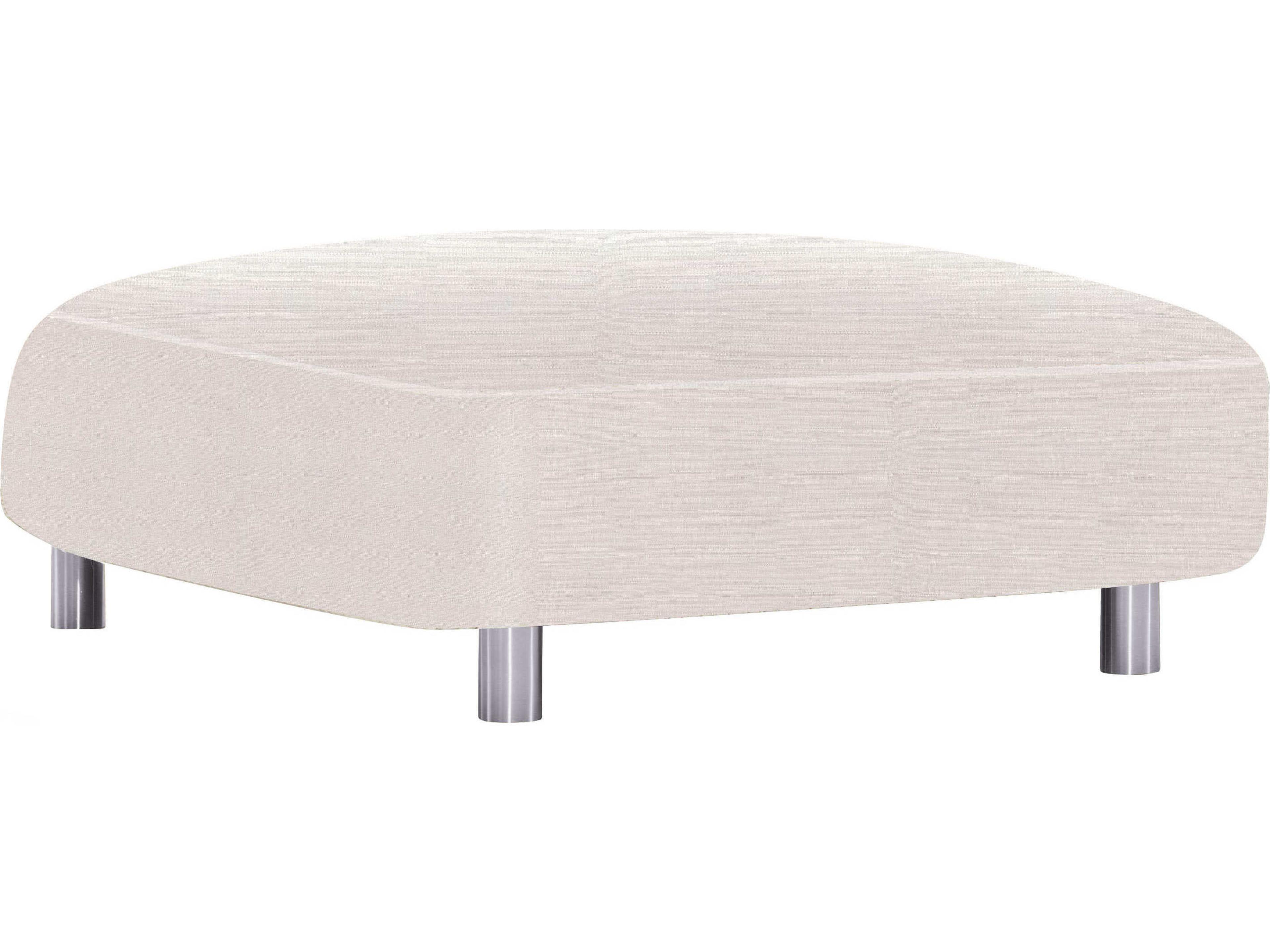 Avanni Ottoman with Silver Legs