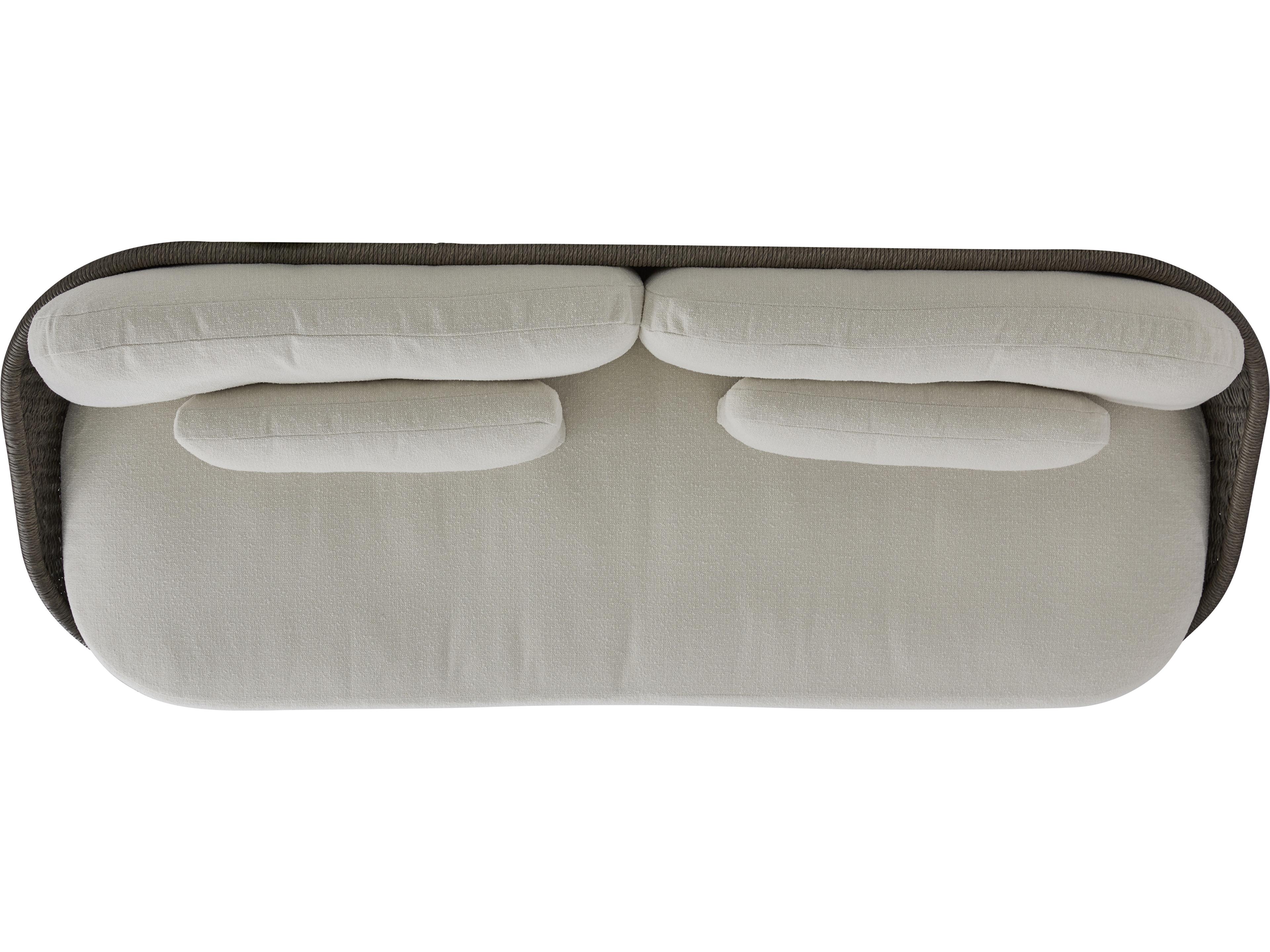 Bernhardt Exteriors Santa Cream Wicker Cushion Sofa