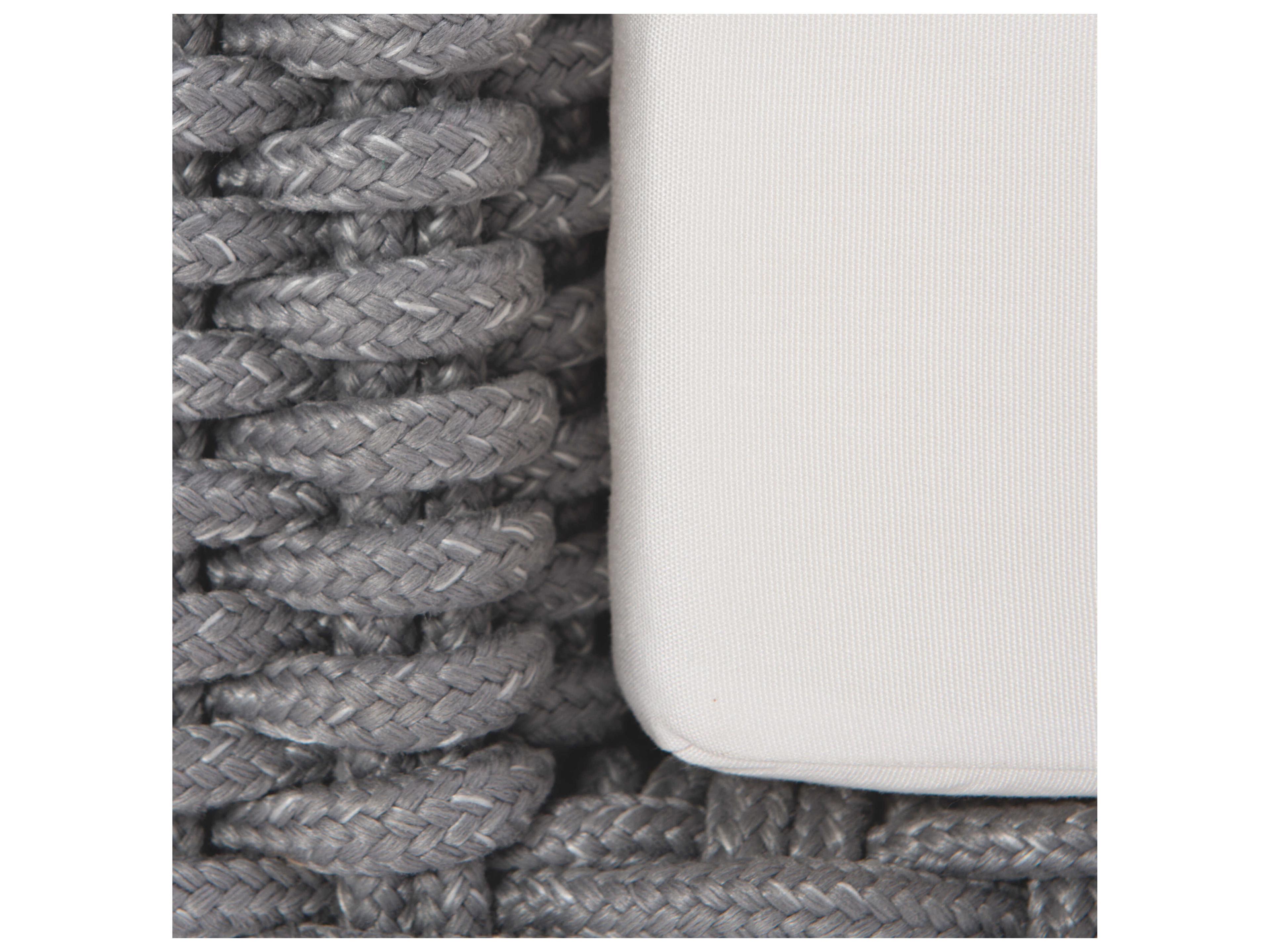 Bernhardt Exteriors Capri White/Cream Cast Aluminum Cushion Lounge Chair