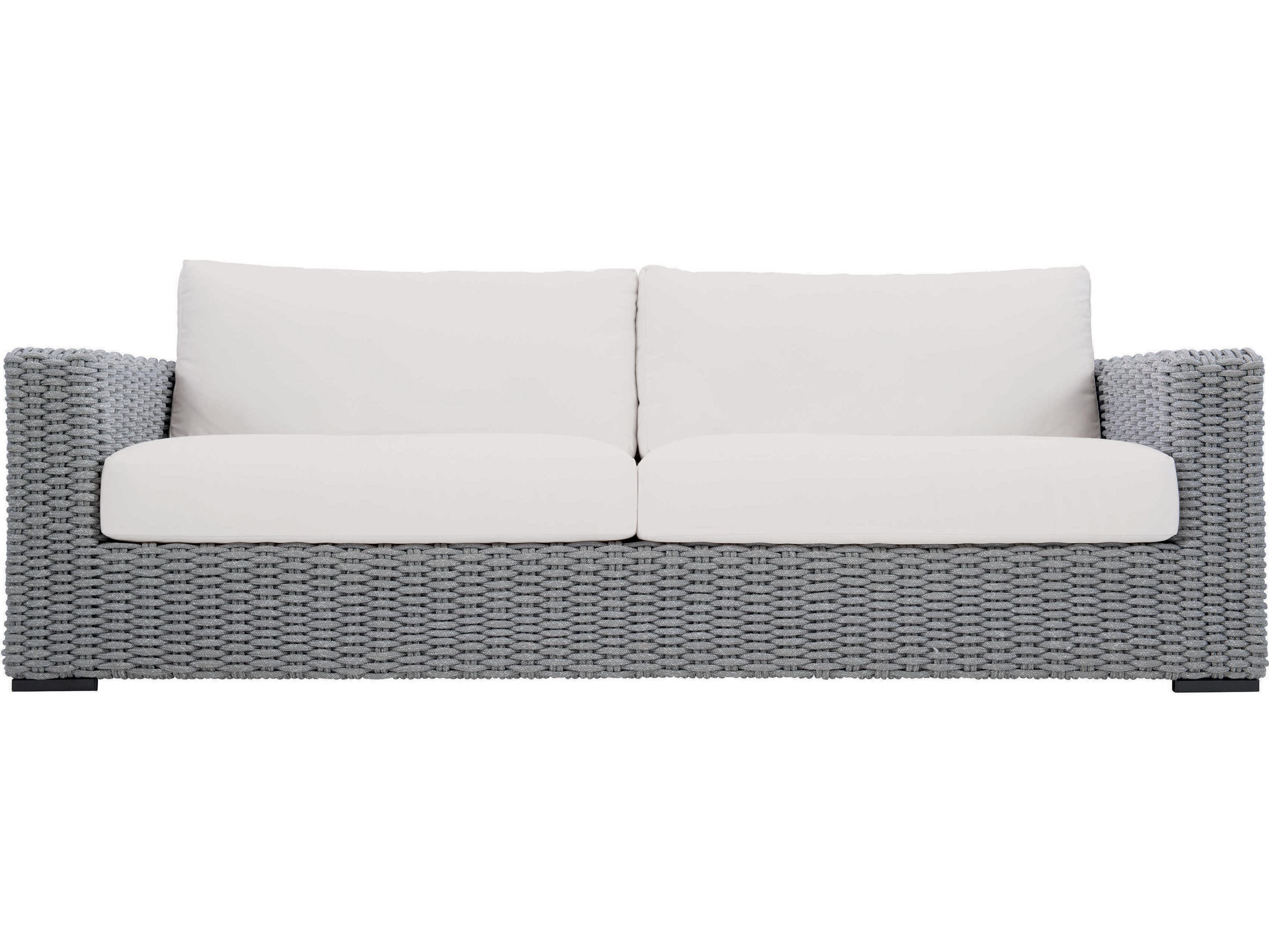 Bernhardt Exteriors Mist Gray Aluminum Rope Cushion Outdoor Sofa
