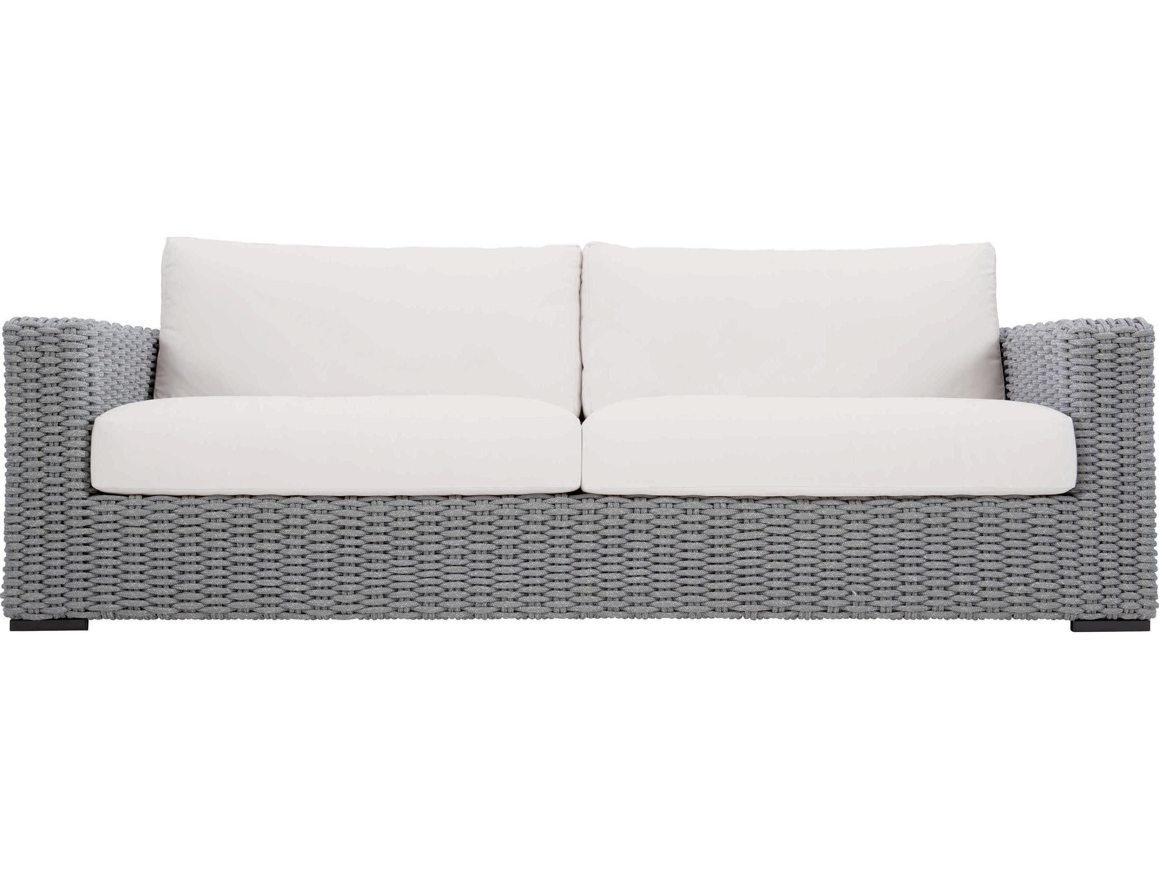 Bernhardt Exteriors Capri White/Cream Cast Aluminum Cushion Sofa