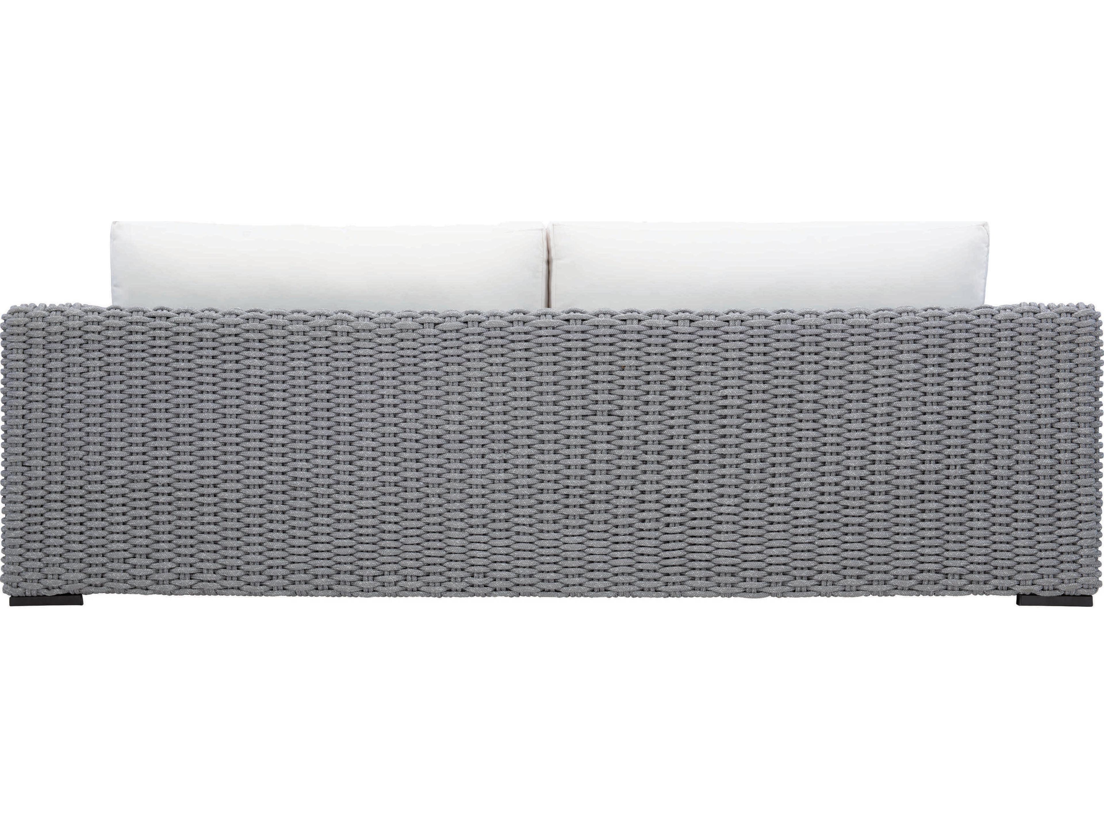 Bernhardt Exteriors Capri White/Cream Cast Aluminum Cushion Sofa