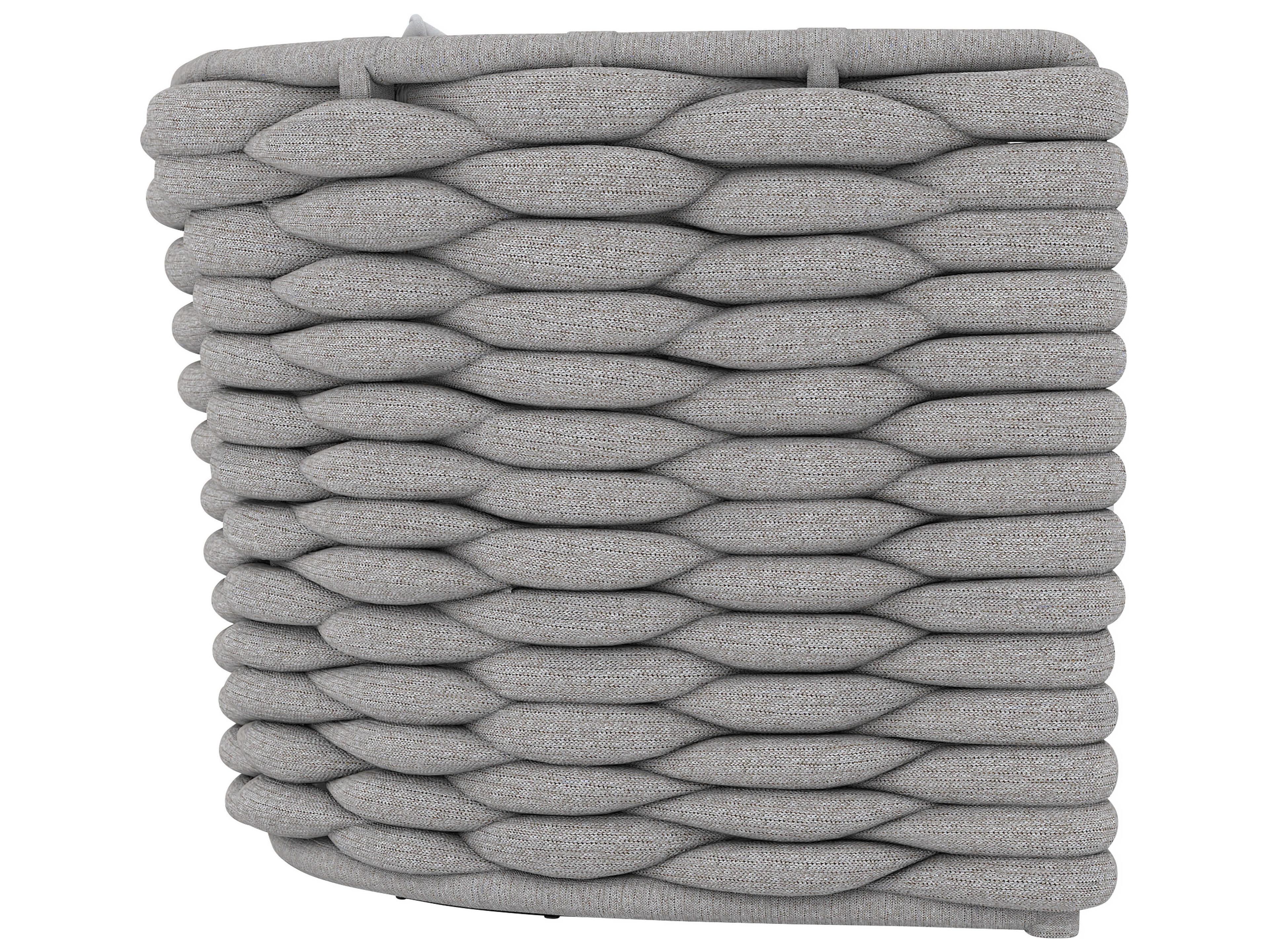 Bernhardt Exteriors Nordic Gray Fabric Rope Cushion Lounge Chair