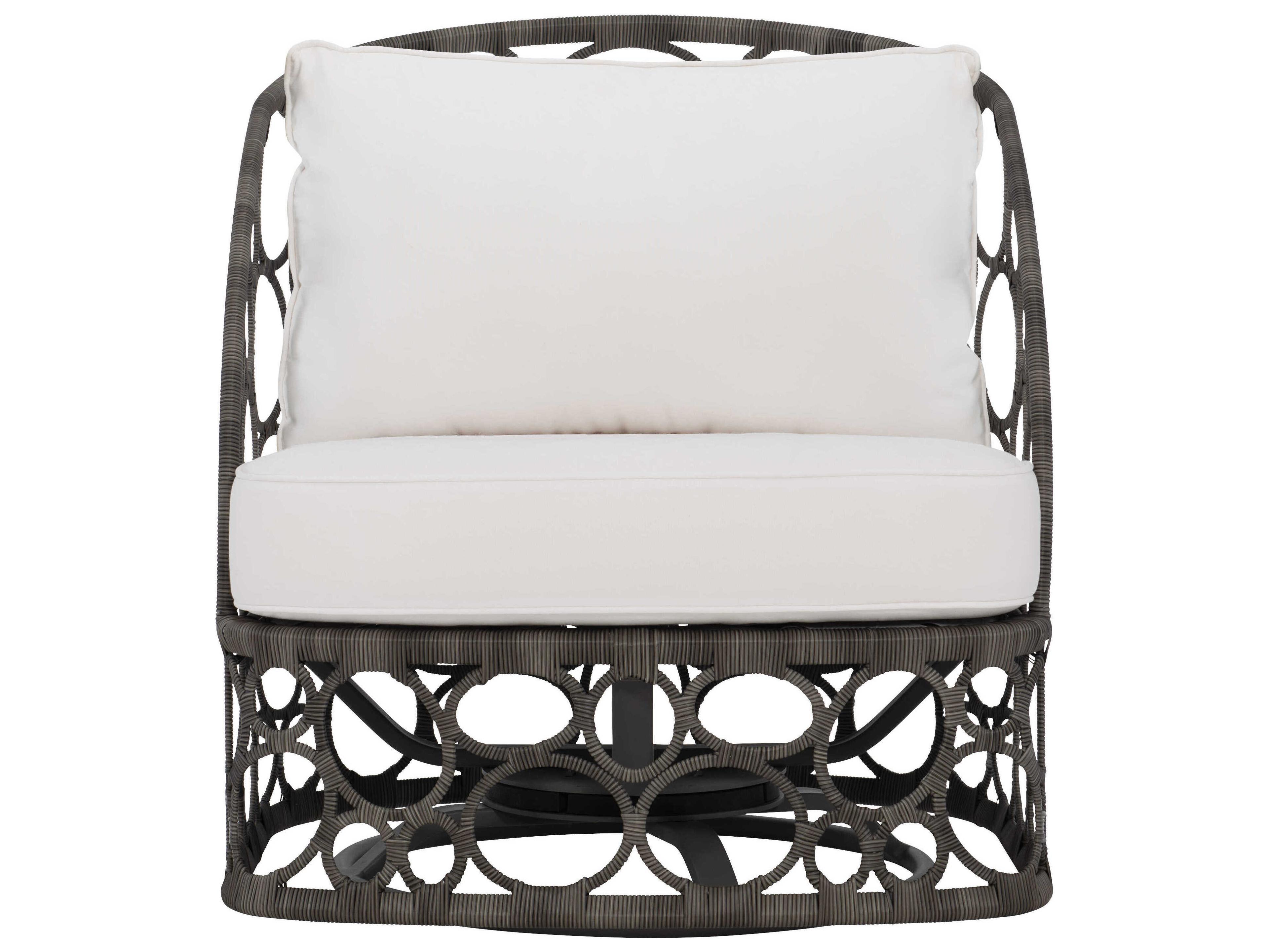 Bernhardt Exteriors Bali White/Cream Wicker Cushion Lounge Chair