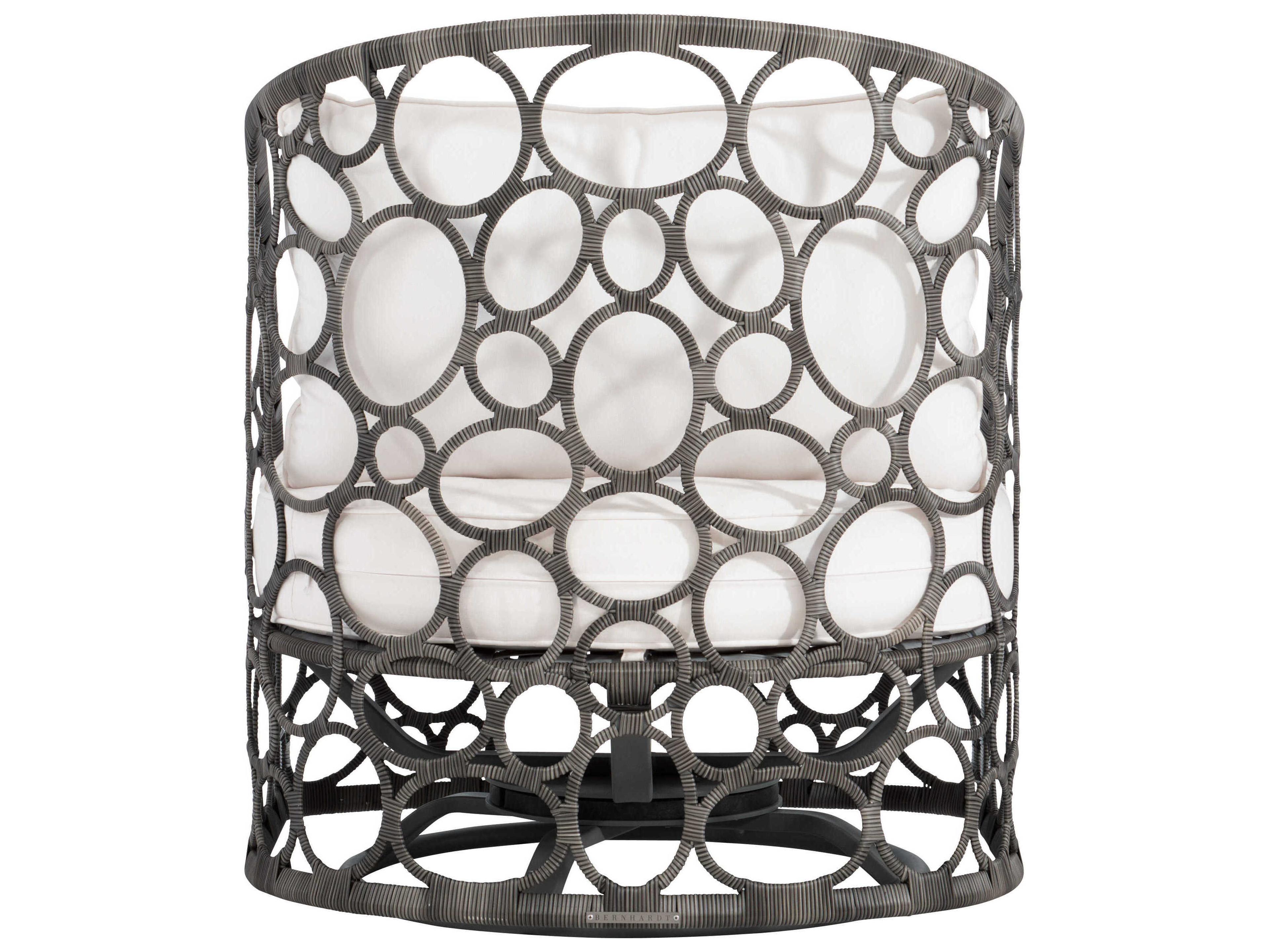 Bernhardt Exteriors Bali White/Cream Wicker Cushion Lounge Chair