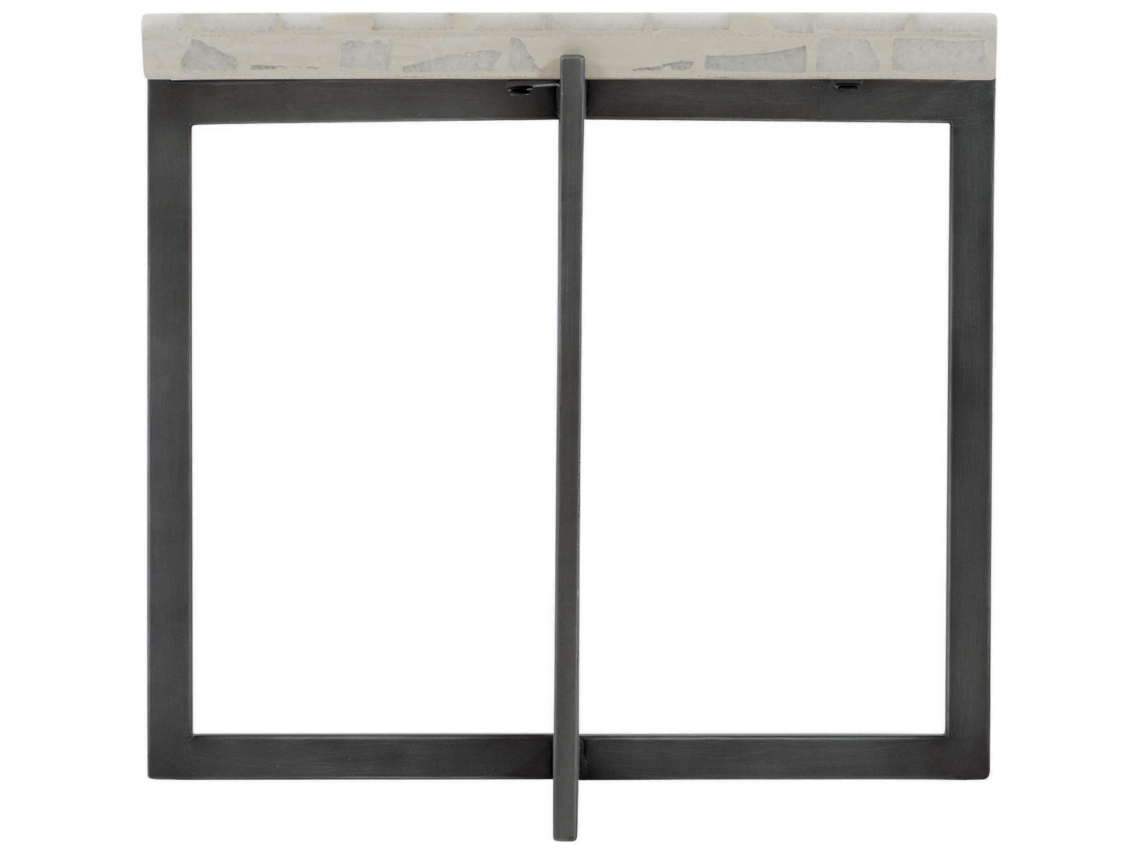 Bernhardt Exteriors Stillwater Flint Gray / Terrazzo Square Outdoor End Table