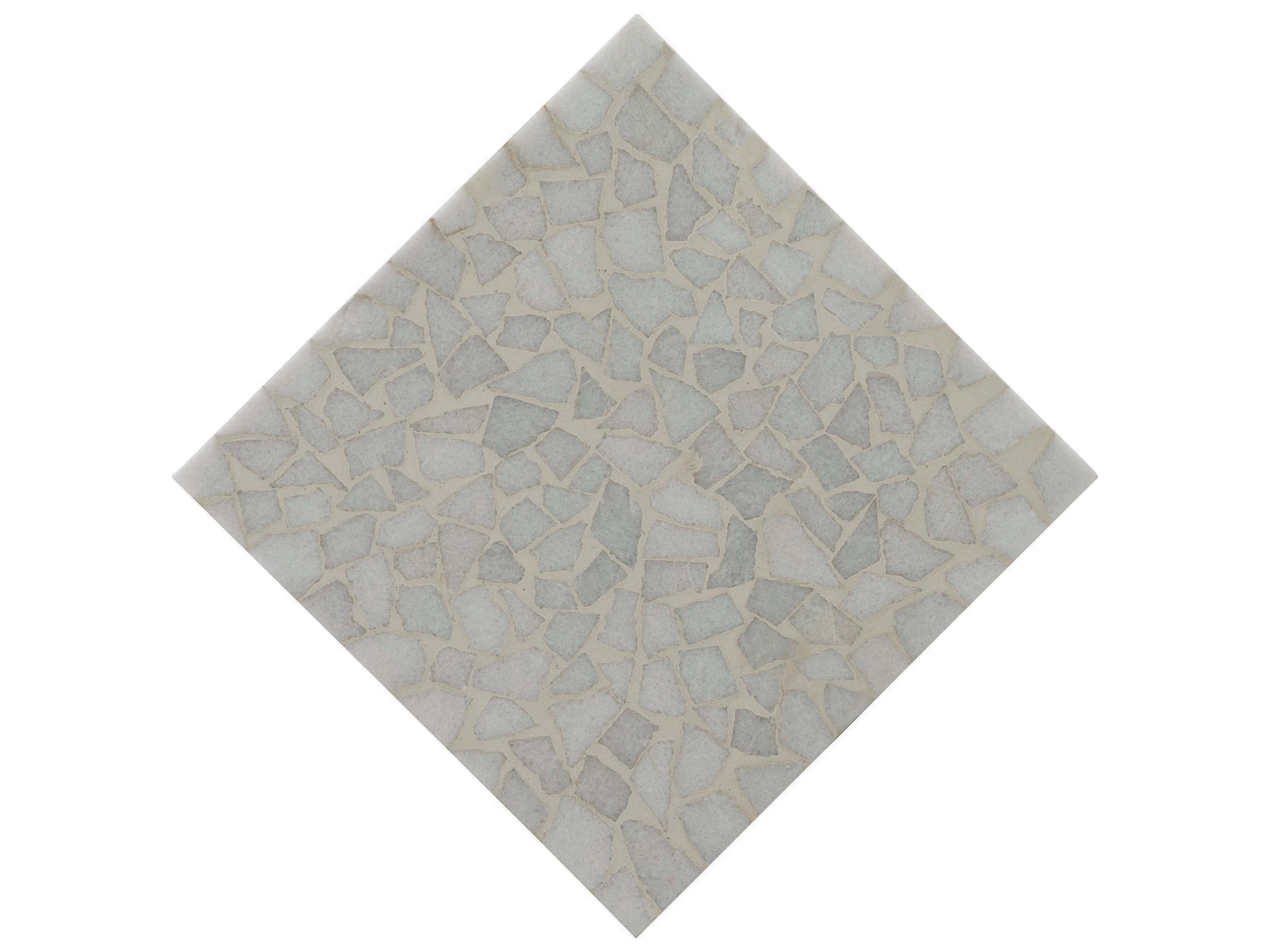 Bernhardt Exteriors Stillwater Flint Gray / Terrazzo Square Outdoor End Table