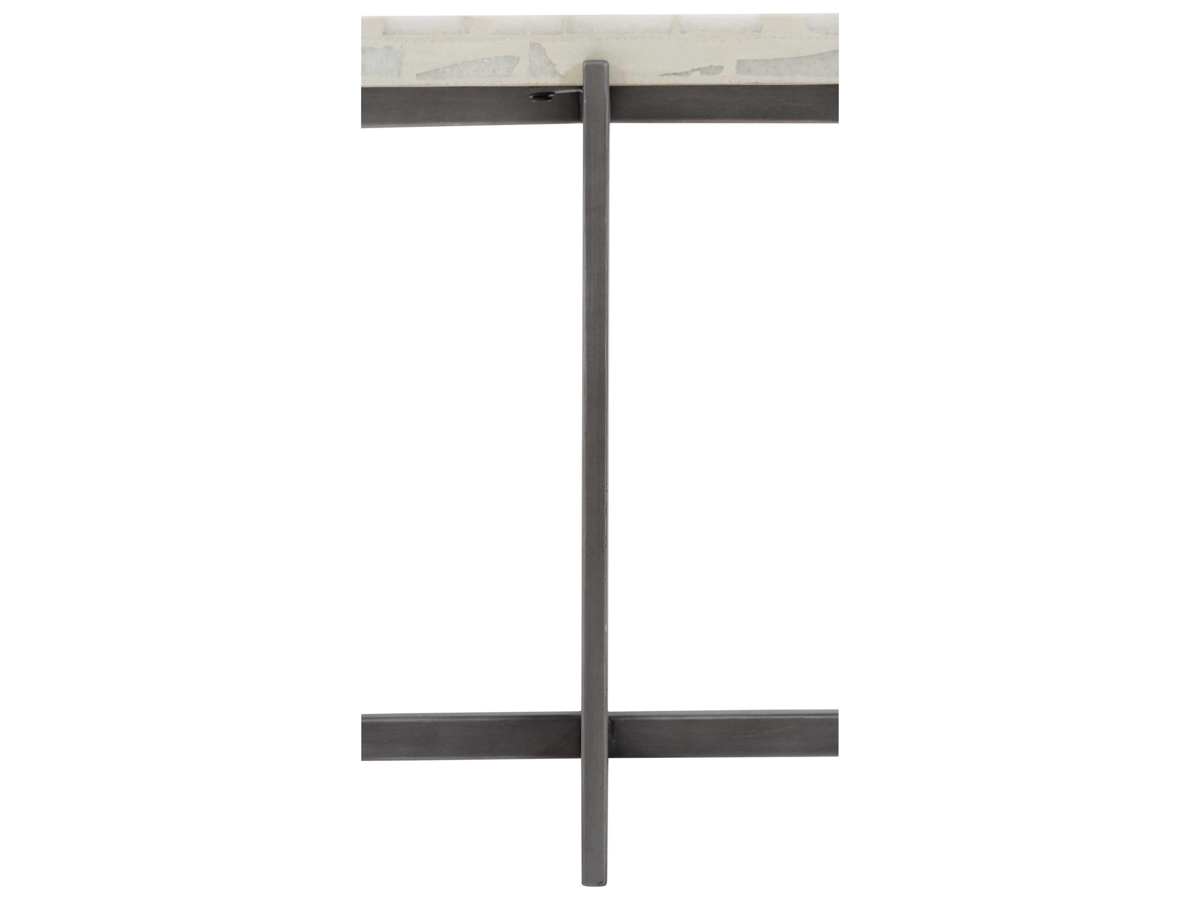 Bernhardt Exteriors Stillwater Flint Gray / Terrazzo Square Outdoor End Table